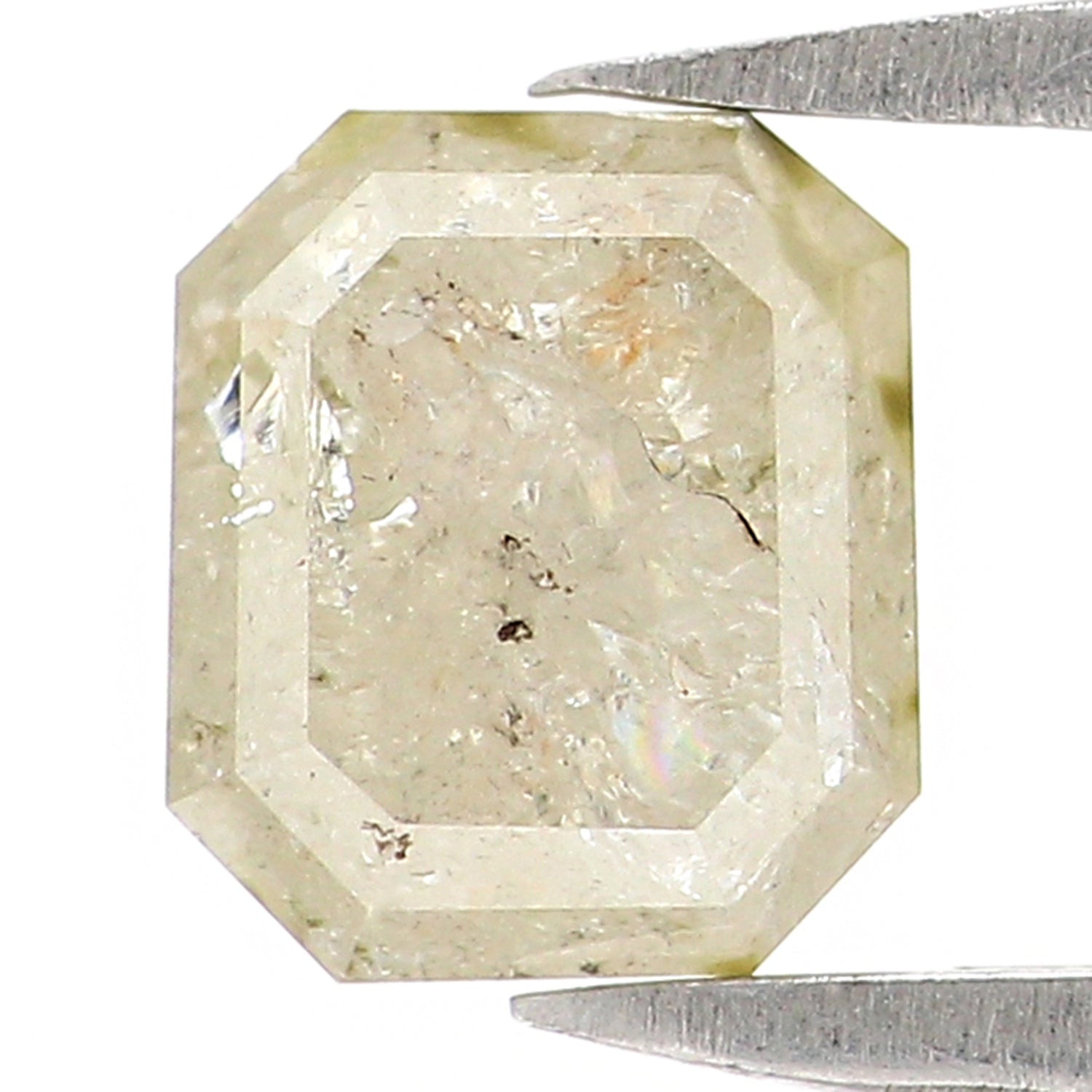1.15 CT Natural Loose Emerald Shape Diamond Grey Color Emerald Cut Diamond 5.90 MM Natural Loose Grey Color Emerald Rose Cut Diamond KQ2683