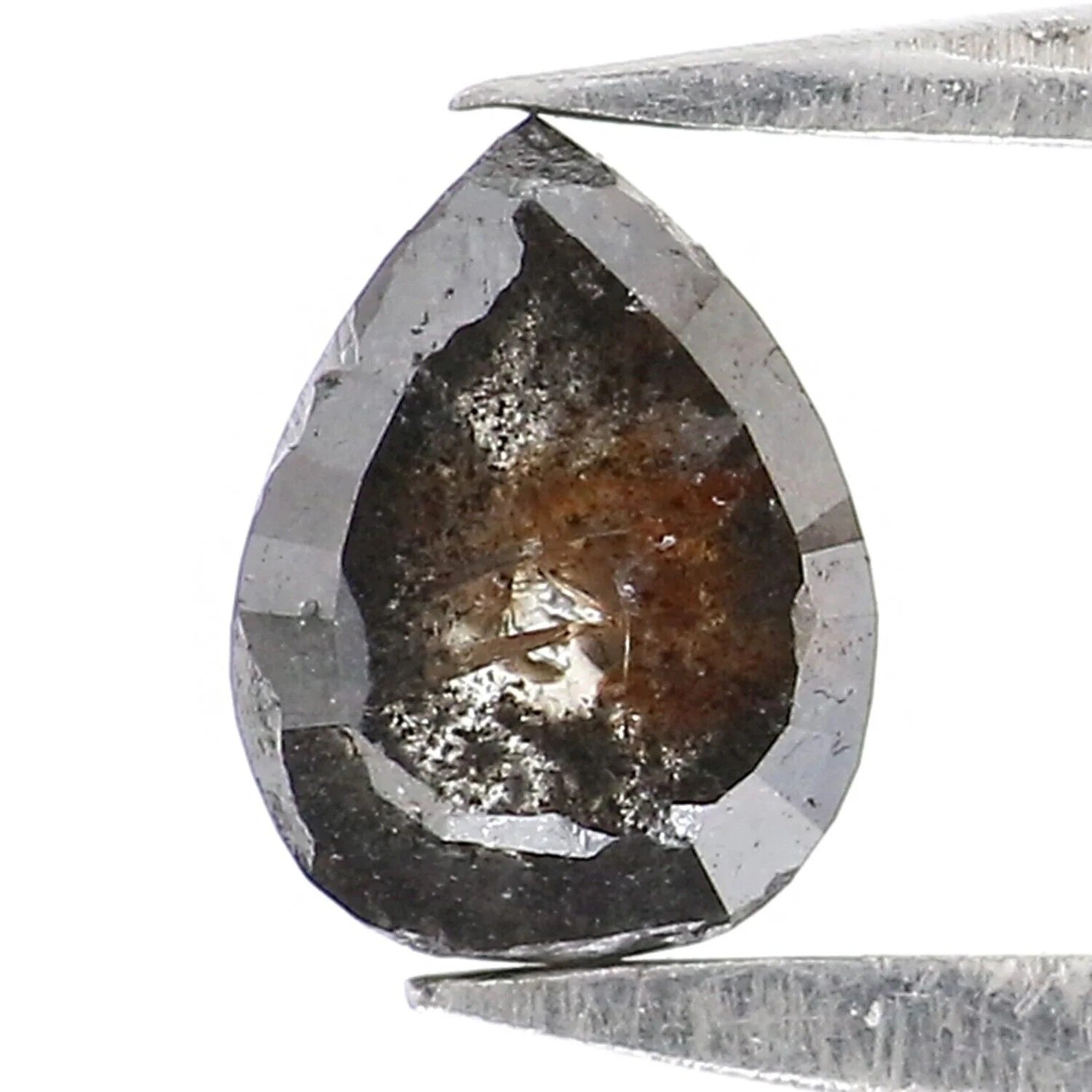 0.73 CT Natural Loose Pear Diamond Salt And Pepper Pear Diamond Natural Loose Diamond 5.80 MM Pear Rose Cut Diamond Pear Cut Diamond NQ1341