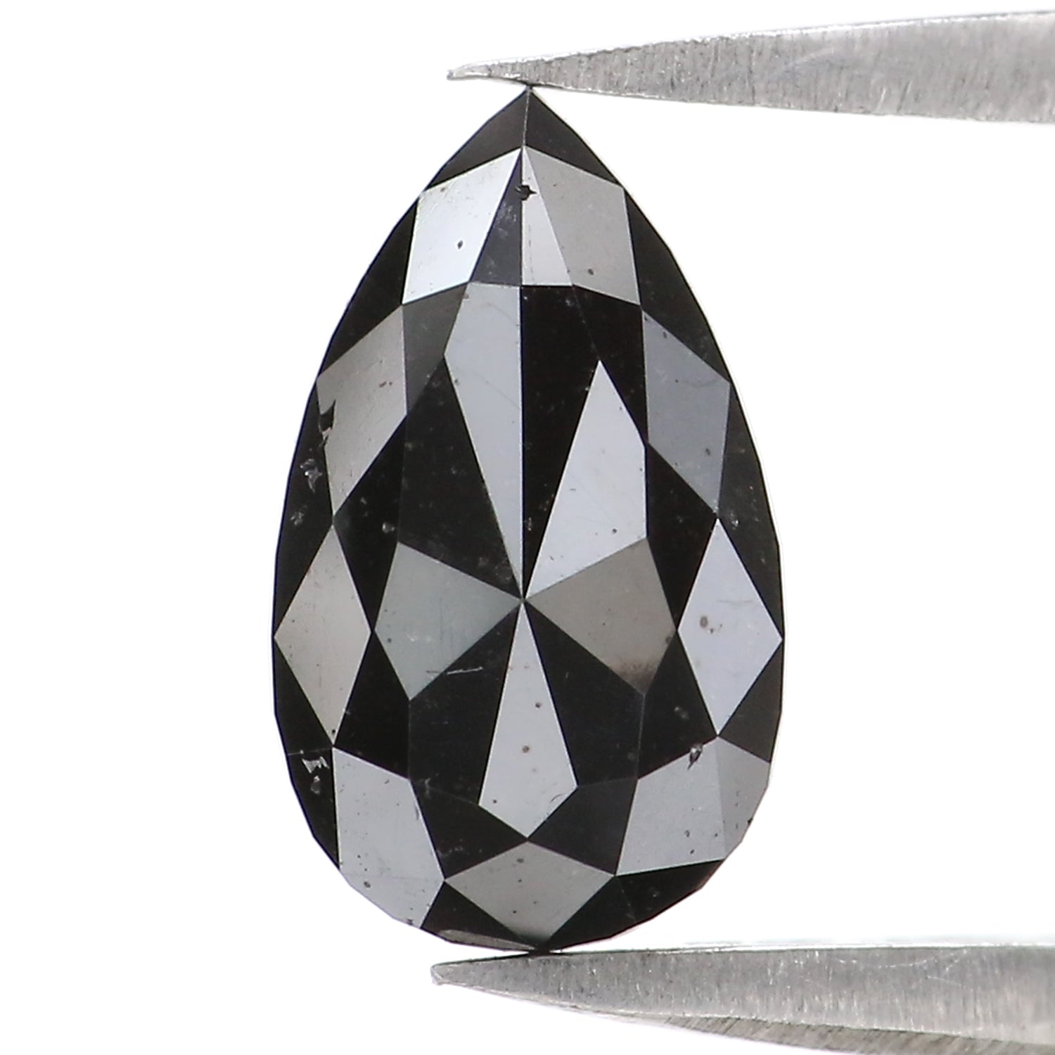 1.44 CT Natural Loose Pear Shape Diamond Black Color Pear Shape Diamond 9.30 MM Natural Loose Diamond Black Pear Rose Cut Diamond LC10