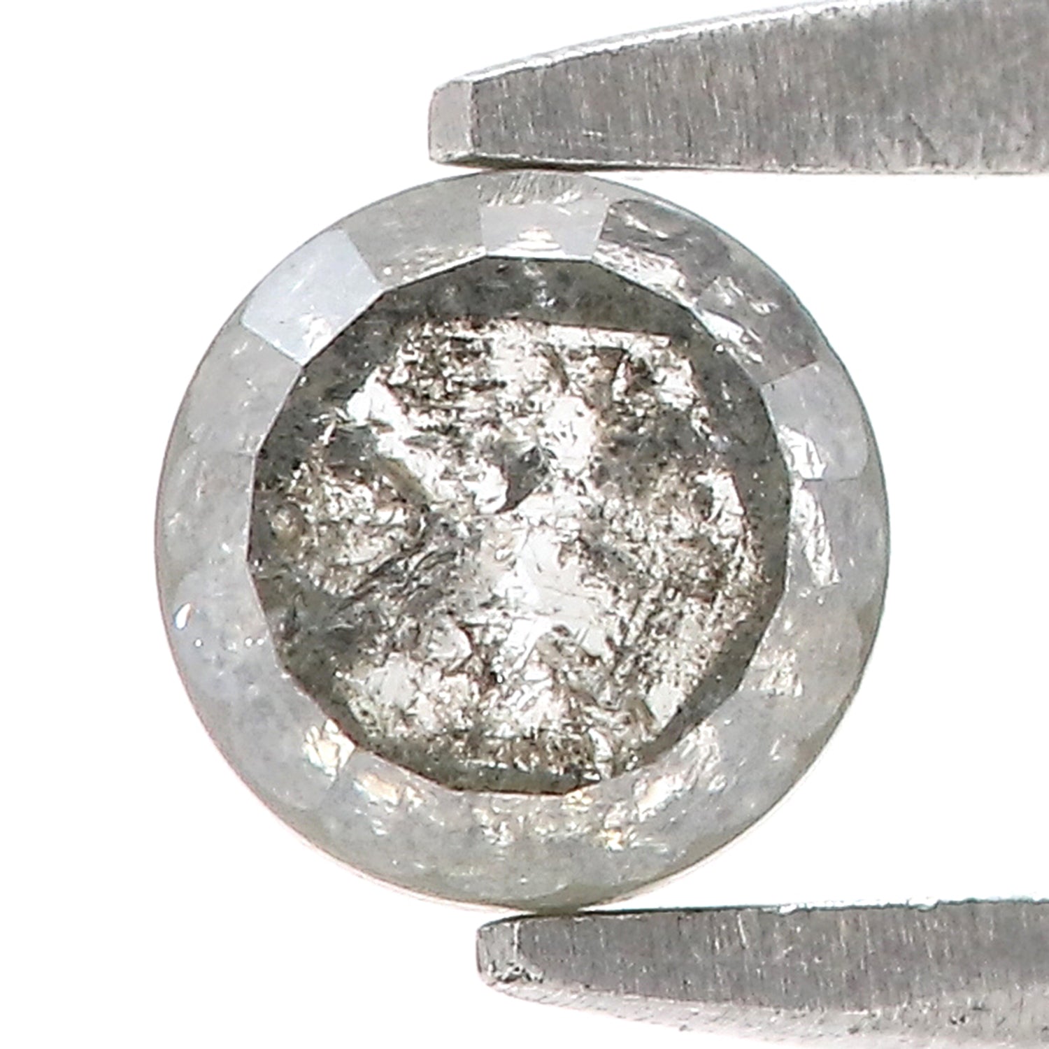 0.56 CT Natural Loose Round Rose Cut Diamond Salt And Pepper Round Diamond 4.40 MM Natural Loose Black Grey Color Rose Cut Diamond LQ2808