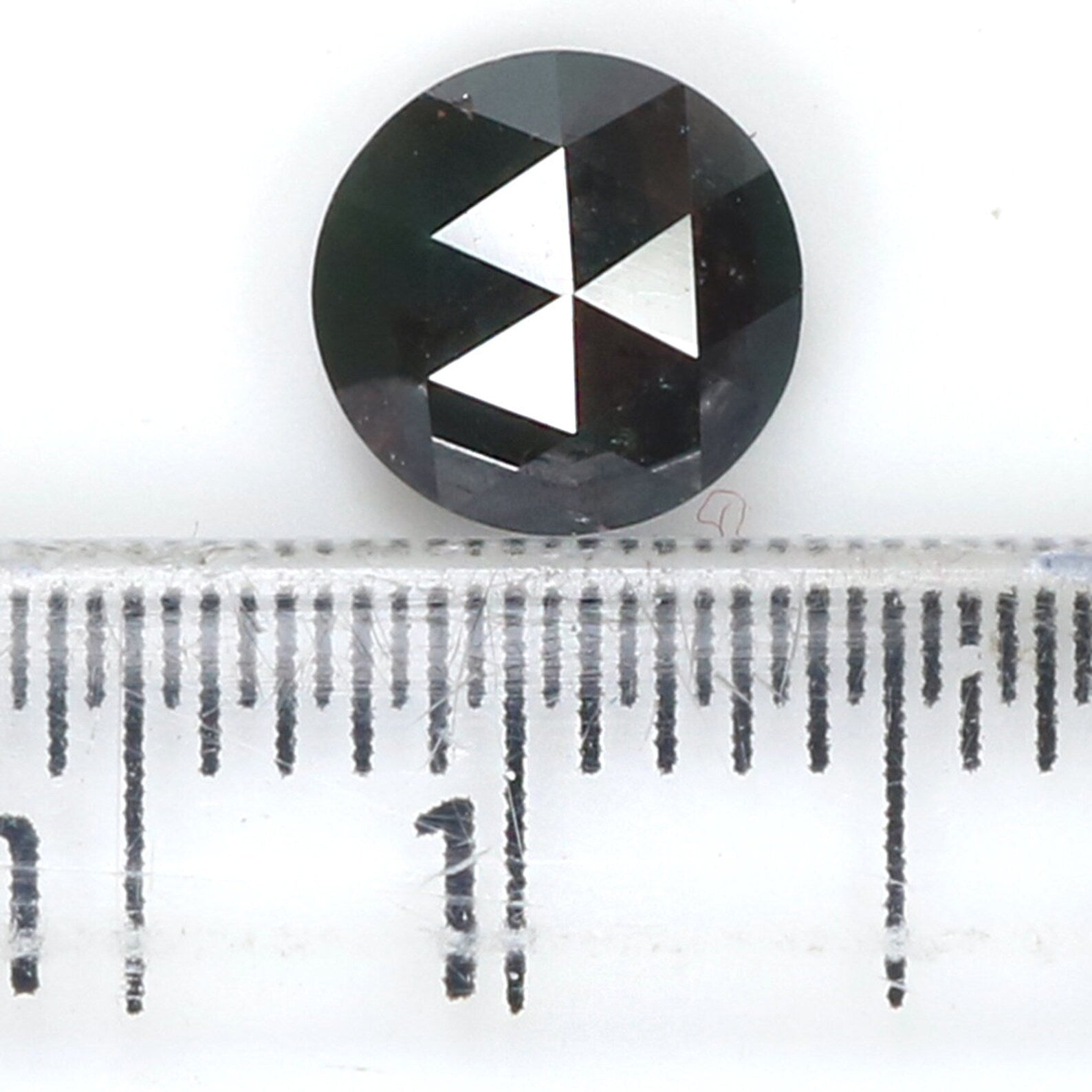 1.07 Ct Natural Loose Round Rose Cut Diamond Blackish Green Color Diamond 6.45 MM Natural Loose Diamond Green Color Round Cut Diamond N7772