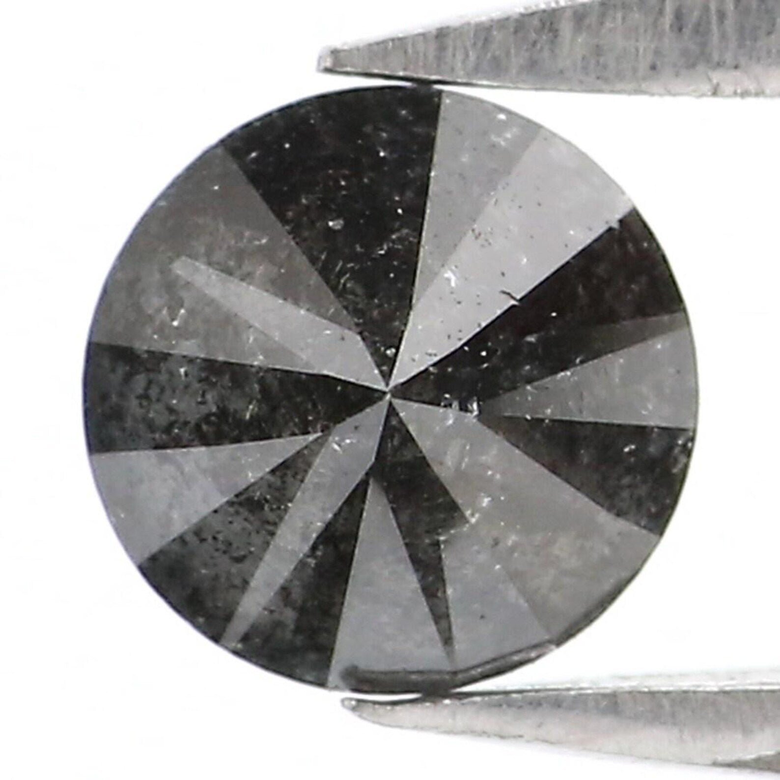 0.56 CT Natural Loose Round Shape Diamond Salt And Pepper Round Diamond 5.00 MM Natural Black Gray Color Round Brilliant Cut Diamond NQ9736
