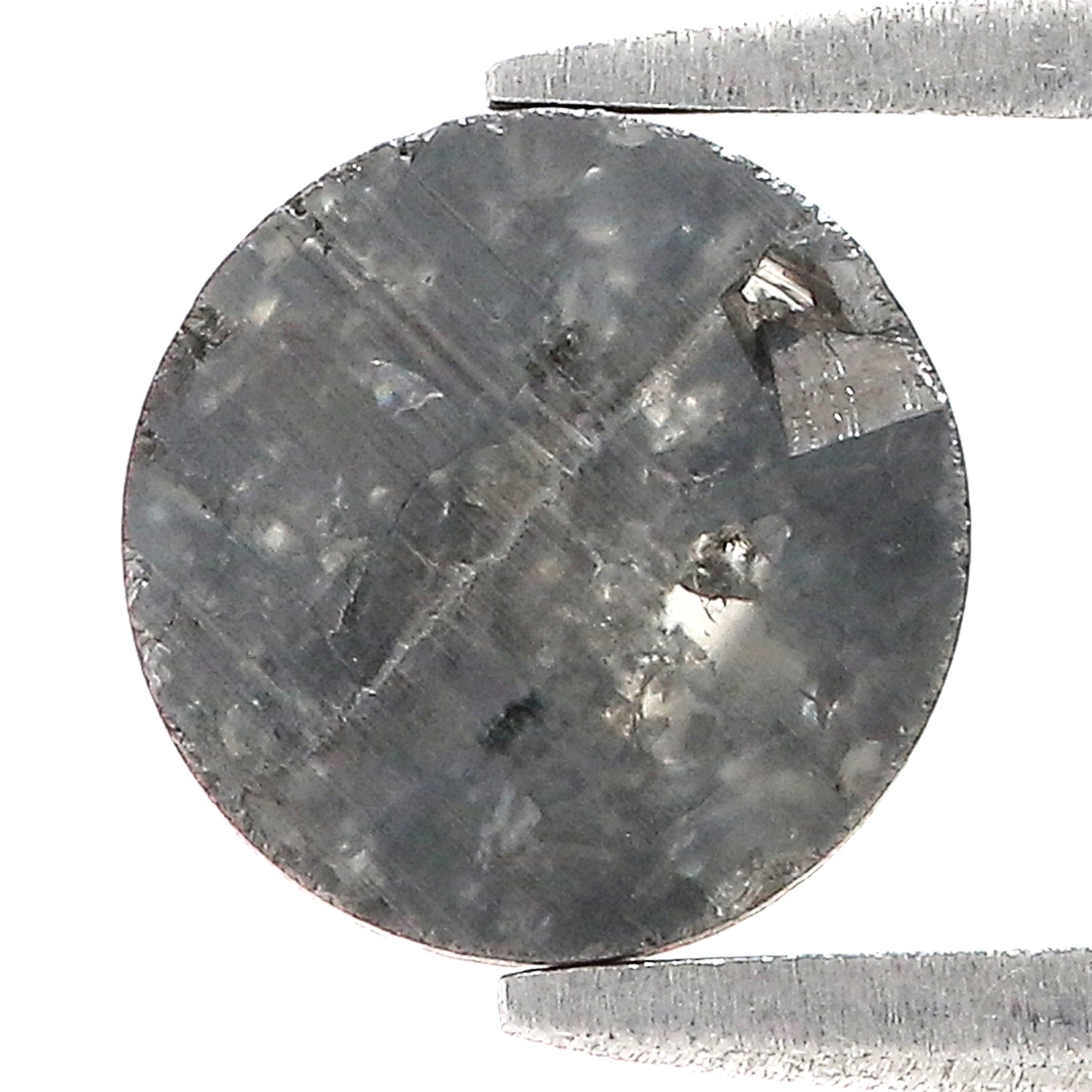 1.72 CT Natural Loose Round Rose Cut Diamond Salt And Pepper Round Diamond 7.40 MM Natural Loose Black Grey Color Rose Cut Diamond LQ1637