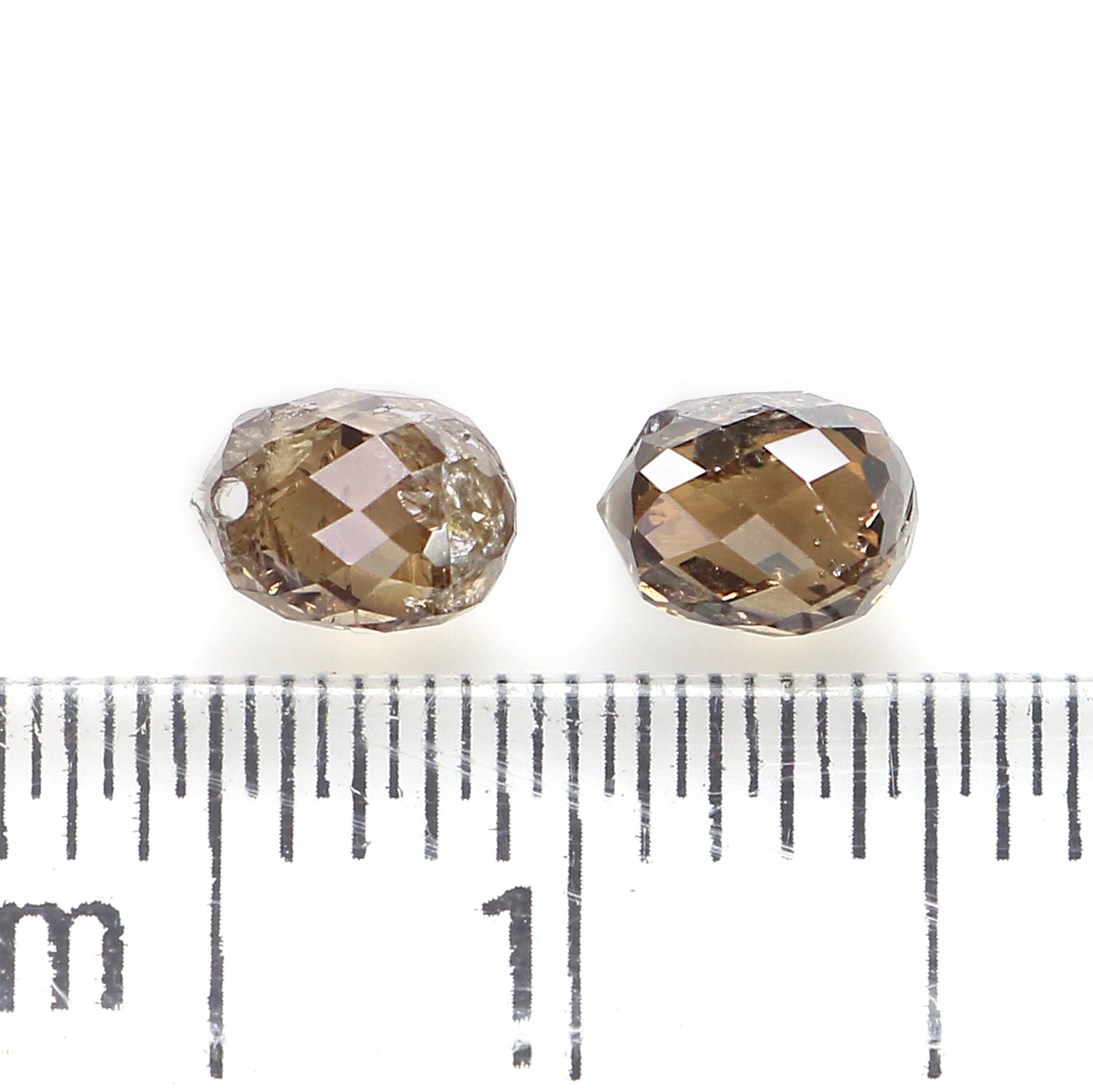 0.92 Ct Natural Loose Briolette Shape Diamond Brown Color Drop Diamond 4.50 MM Natural Loose Brown Color Briolette Rose Cut Diamond LQ9904