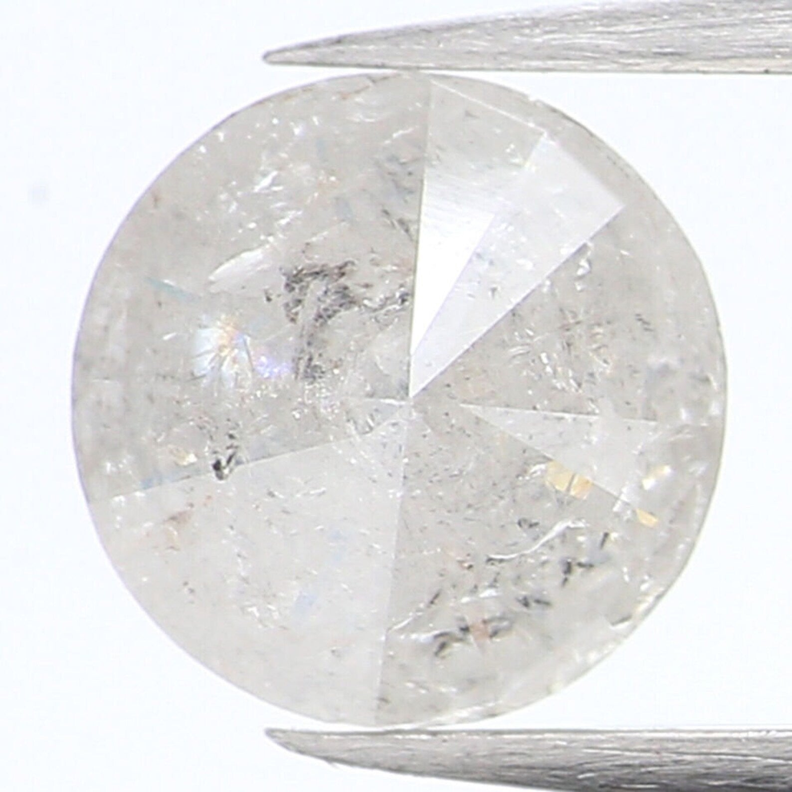 0.86 CT Natural Loose Round Shape Diamond Salt And Pepper Round Cut Diamond 5.95 MM Natural Diamond Grey Round Brilliant Cut Diamond QN1062