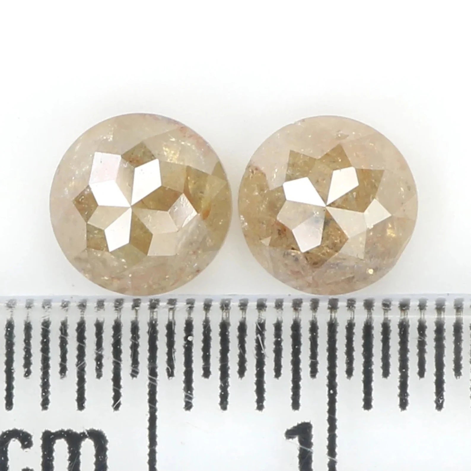 1.18 Ct Natural Loose Round Shape Pair Diamond Brown Color Round Diamond 5.00 MM Natural Diamond Brown Color Round Rose Cut Diamond NQ384