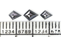 Natural Loose Kite Diamond, Salt And Pepper Diamond, Natural Loose Diamond, Kite Rose Cut Diamond, Kite Diamond 0.37 CT Kite Shape KDL2823
