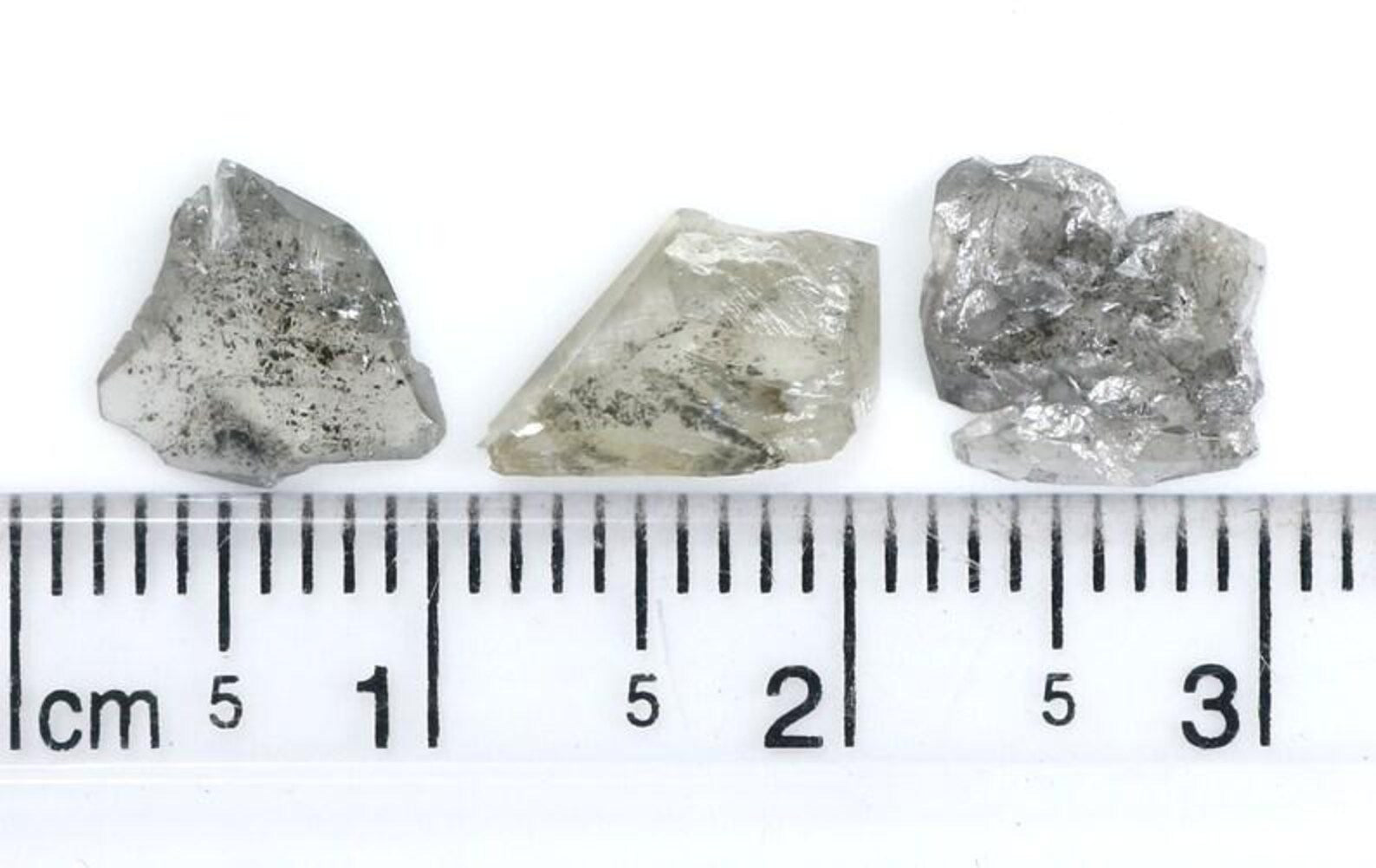 1.92 CT Natural Loose Rough Shape Diamond Salt And Pepper Rough Cut Diamond 8.20 MM Natural Black Grey Rough Irregular Cut Diamond NQ9423