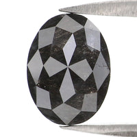 Natural Loose Oval Diamond, Salt And Pepper Oval Diamond, Natural Loose Diamond, Oval Rose Cut Diamond, 1.49 CT Oval Shape Diamond KDL2889