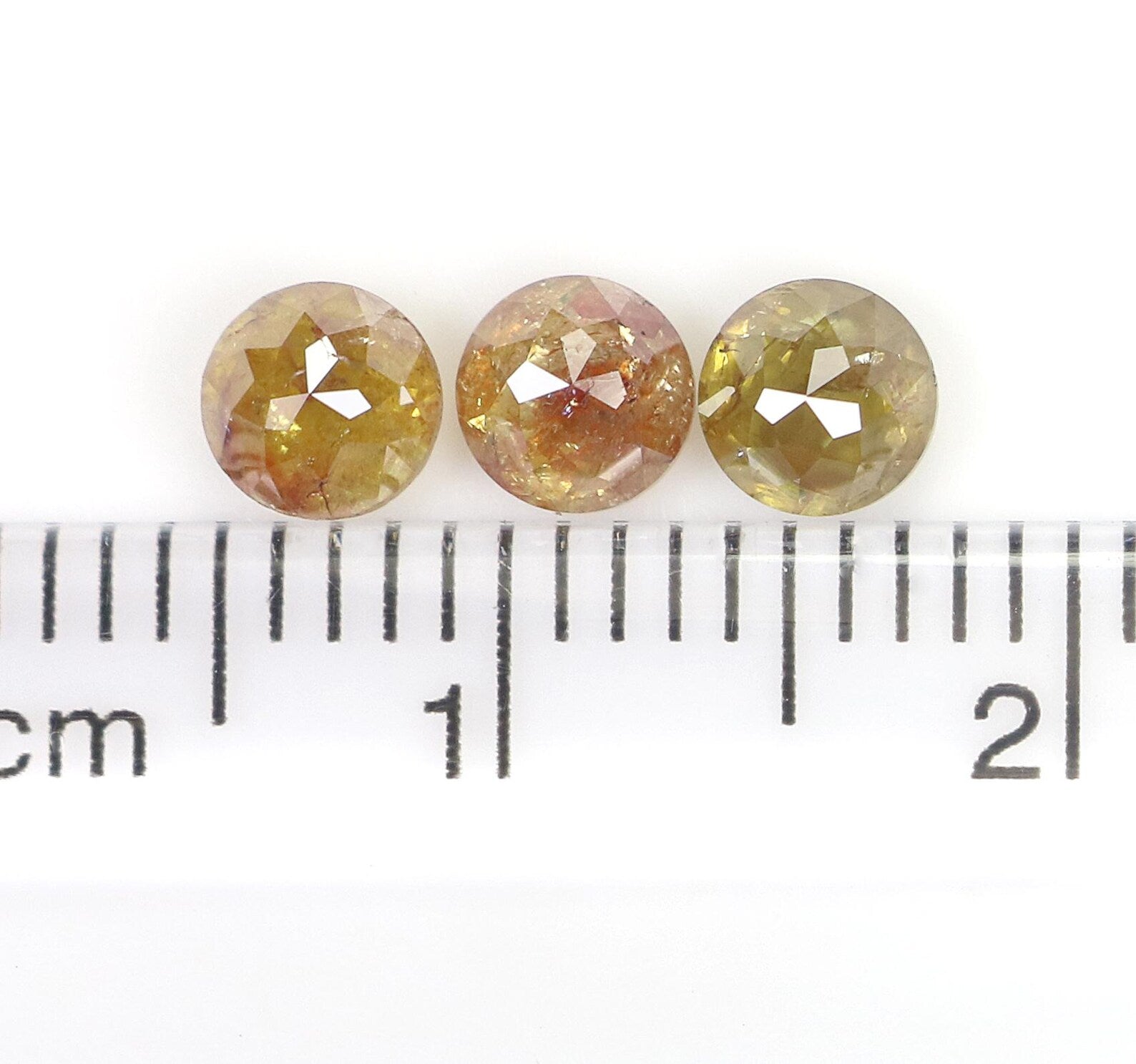 1.42 CT Natural Loose Rose Cut Diamond Yellow Brown Color Round Shape Diamond 4.20 MM Natural Loose Round Rose Cut Shape Diamond NQ428