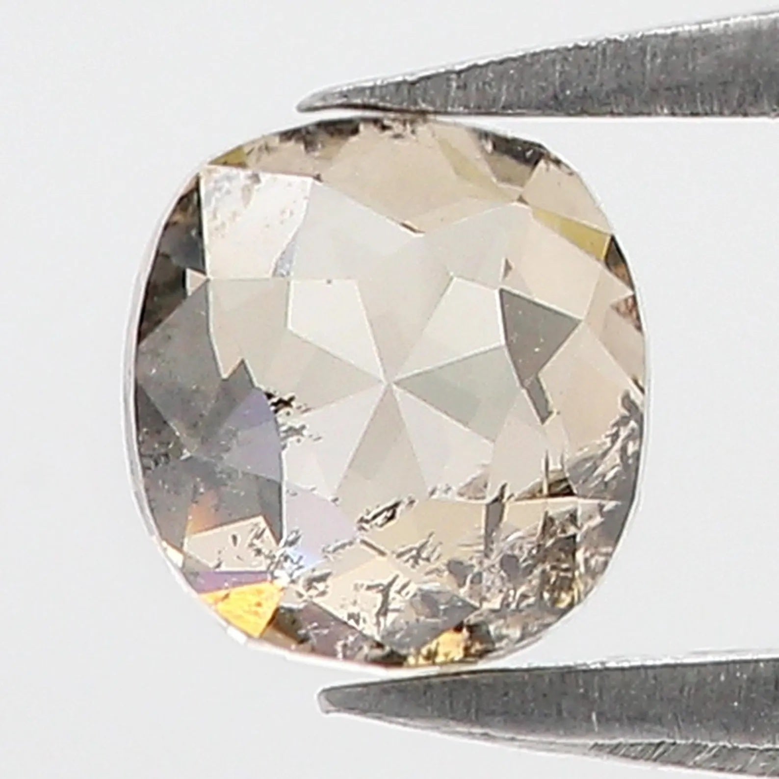 0.76 Ct Natural Loose Cushion Shape Diamond Brown Color Cushion Cut Diamond 5.20 MM Natural Loose Diamond Cushion Rose Cut Diamond QN9868