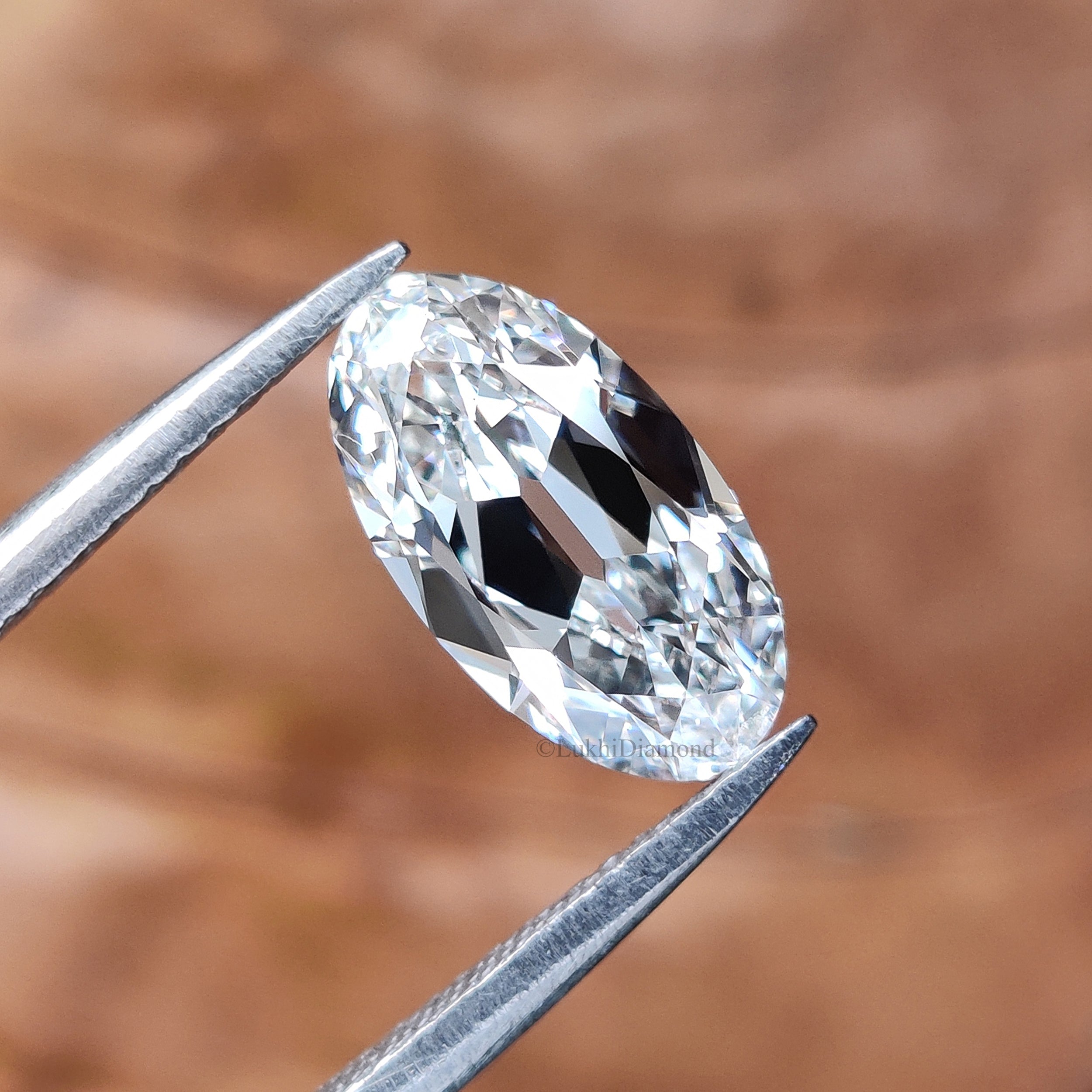 Lab Grown Oval Cut Diamond Old European Old Mine Cut Loose Diamond White Colorless CVD Stone Engagement Ring Antique Style Diamond Q206
