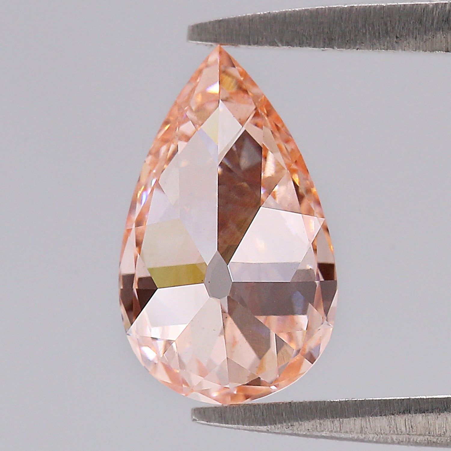 1.50 CT IGI Certified Pear Old European Cut Diamond Fancy Vivid Pink Color VS2 Clarity Lab Grown Diamond Lab Created Lab Diamond L3669