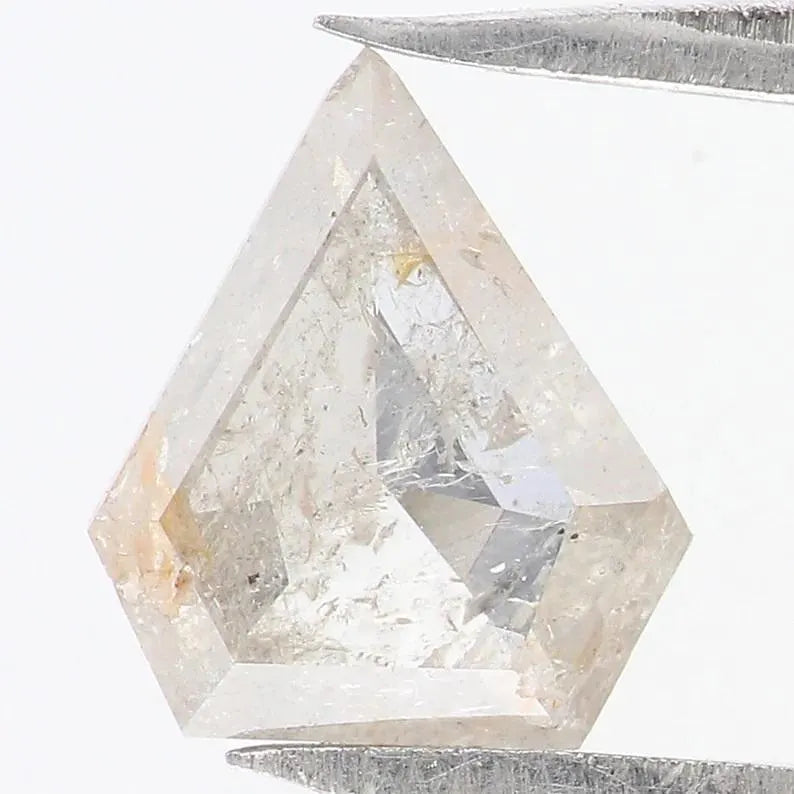 0.49 CT Natural Loose Shield Shape Diamond Grey Color Shield Cut Diamond 6.50 MM Natural Milky Grey Color Shield Rose Cut Diamond NQ7709
