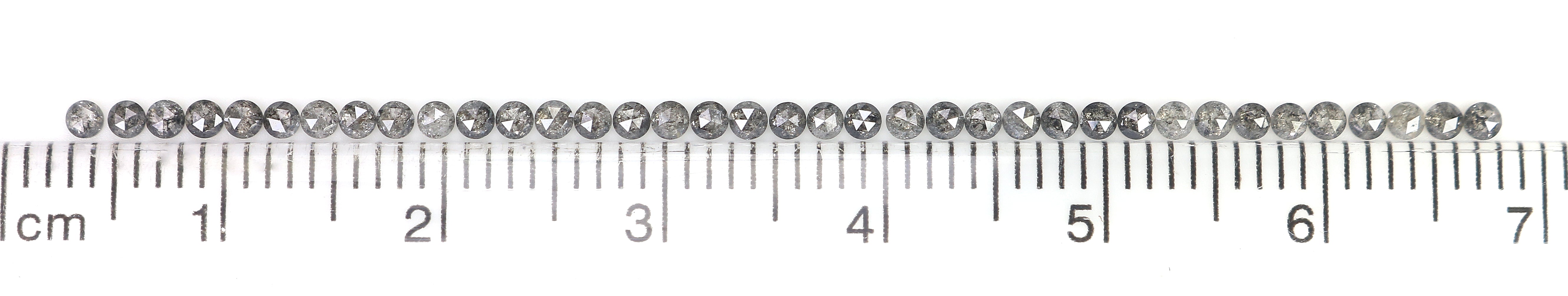 0.94 Ct Natural Loose Round Rose Cut Diamond Salt And Pepper Round Shape Diamond 1.70 MM Natural Black Grey Round Rose Cut Diamond LQ1373