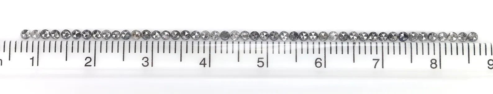 1.06 Ct Natural Loose Round Shape Diamond Salt And Pepper Round Cut Diamond 1.60 MM Natural Black Gray Color Round Rose Cut Diamond NQ1834