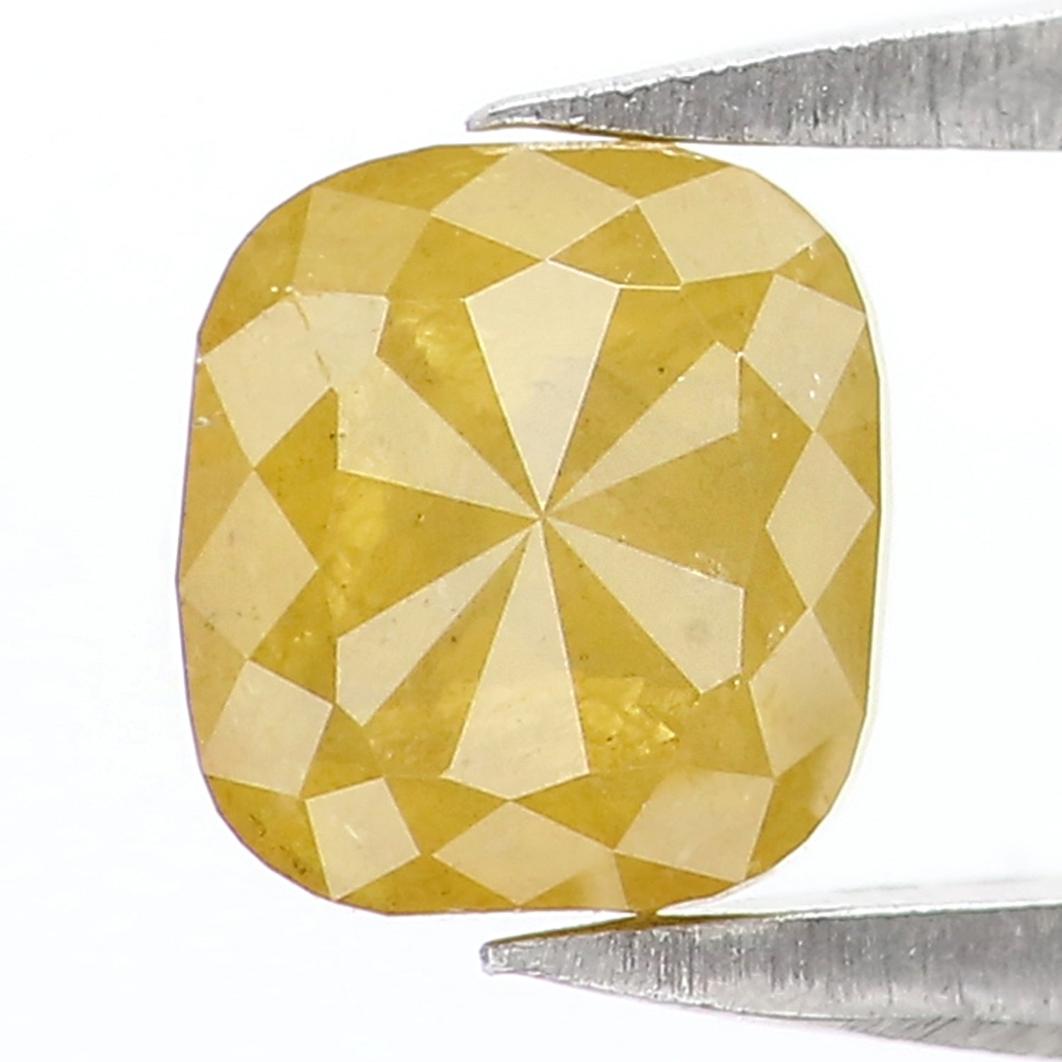 0.87 CT Natural Loose Cushion Shape Diamond Yellow Color Cushion Cut Diamond 5.20 MM Natural Loose Diamond Cushion Rose Cut Diamond LQ1614