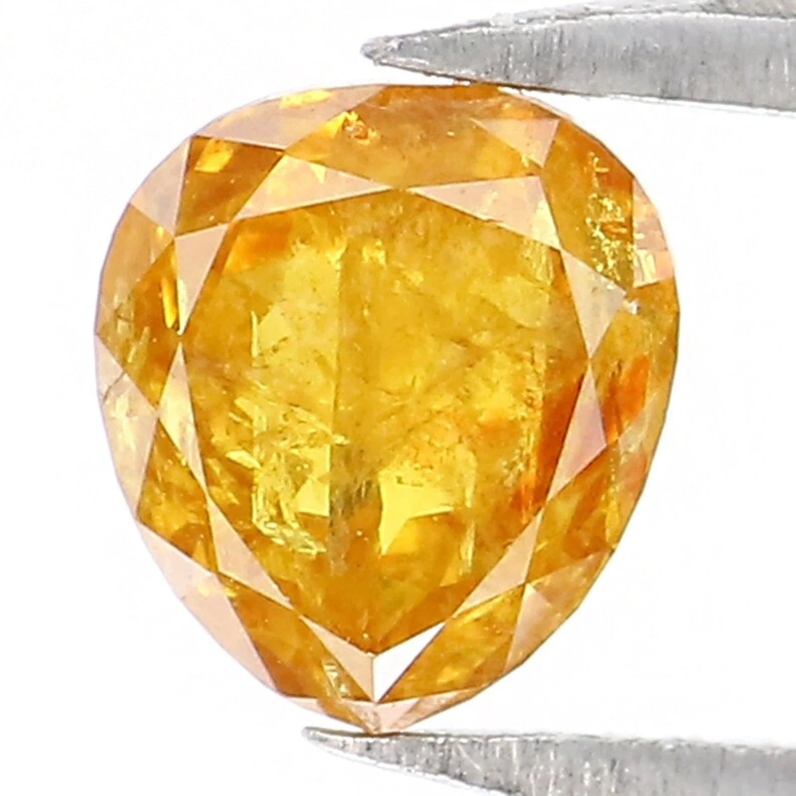 0.57 CT Natural Loose Heart Shape Diamond Yellow Color Heart Cut Diamond 5.10 MM Natural Diamond Yellow Color Heart Rose Cut Diamond NQ1939