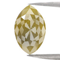 Natural Loose Marquise Diamond, Yellow Color Diamond, Natural Loose Diamond Marquise Rose Cut Diamond 3.06 CT Marquise Shape Diamond KDL6773