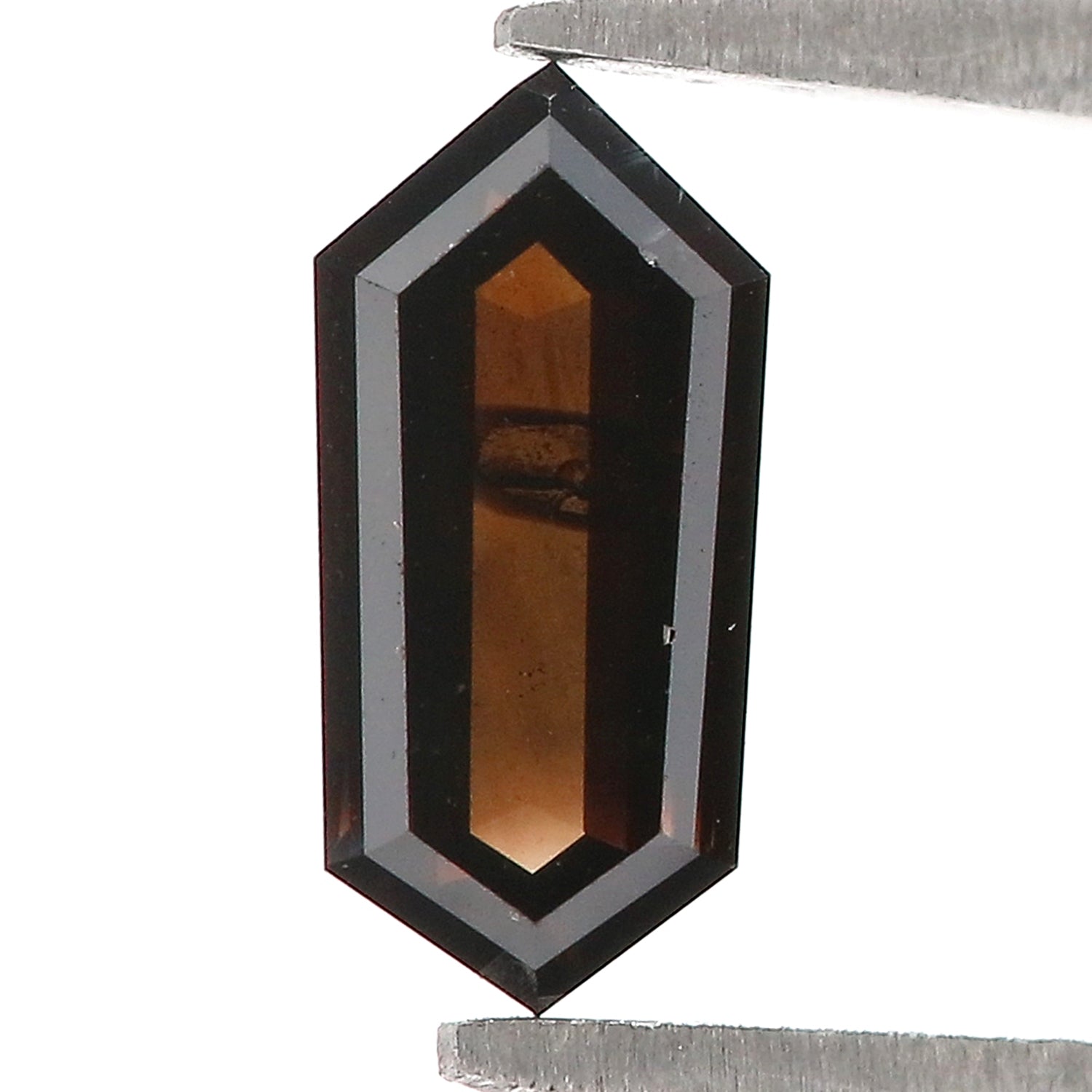 0.80 CT Natural Loose Hexagon Shape Diamond Brown Color Hexagon Shape Diamond 8.85 MM Natural Brown Color Hexagon Rose Cut Diamond QL1767