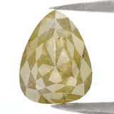 Natural Loose Pear Diamond, Yellow Color Pear Cut Diamond, Natural Loose Diamond, Pear Rose Cut Diamond, 2.03 CT Pear Shape Diamond L2852