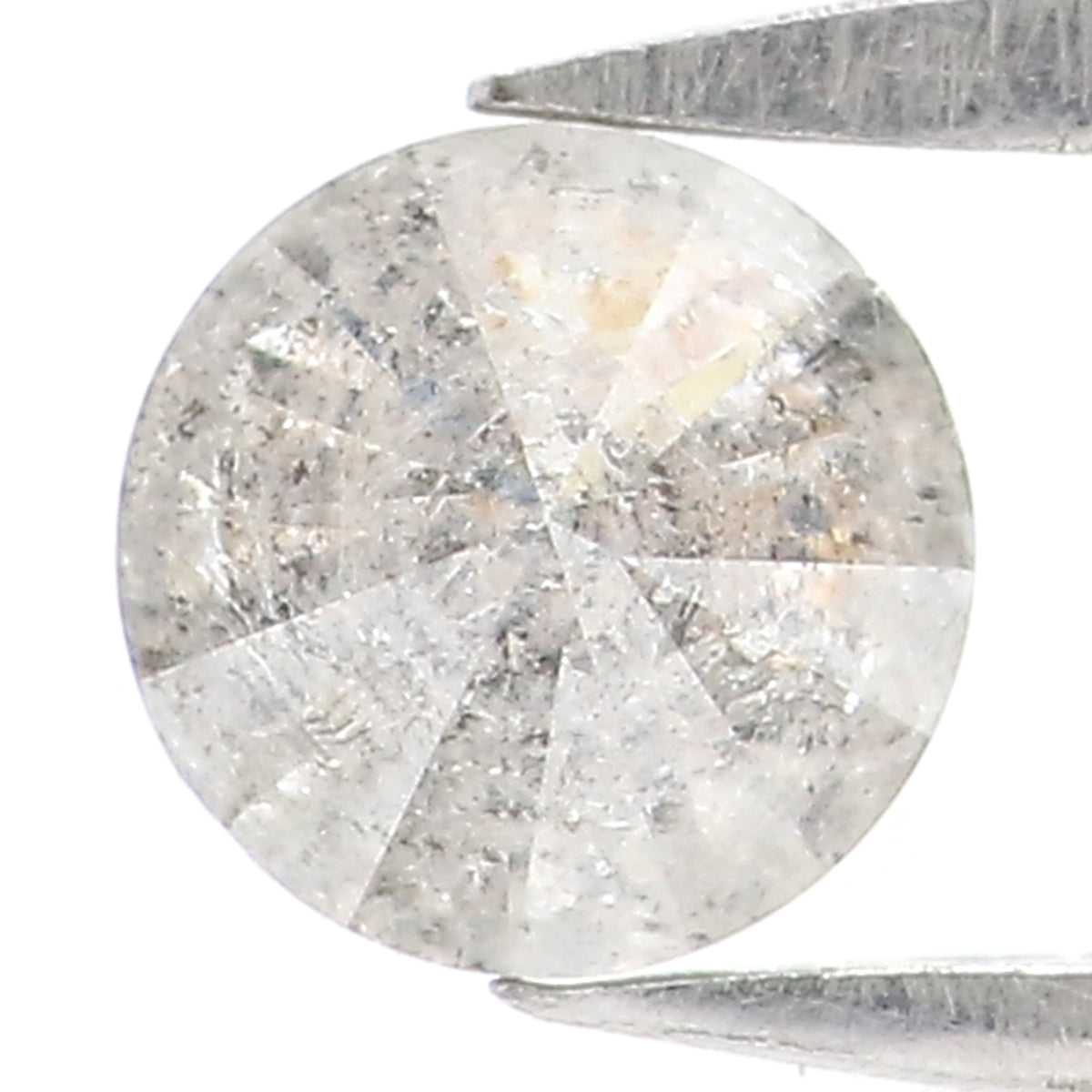 0.40 CT Natural Loose Round Shape Diamond Salt And Pepper Round Diamond 4.65 MM Natural Black Grey Color Round Brilliant Cut Diamond LQ2802