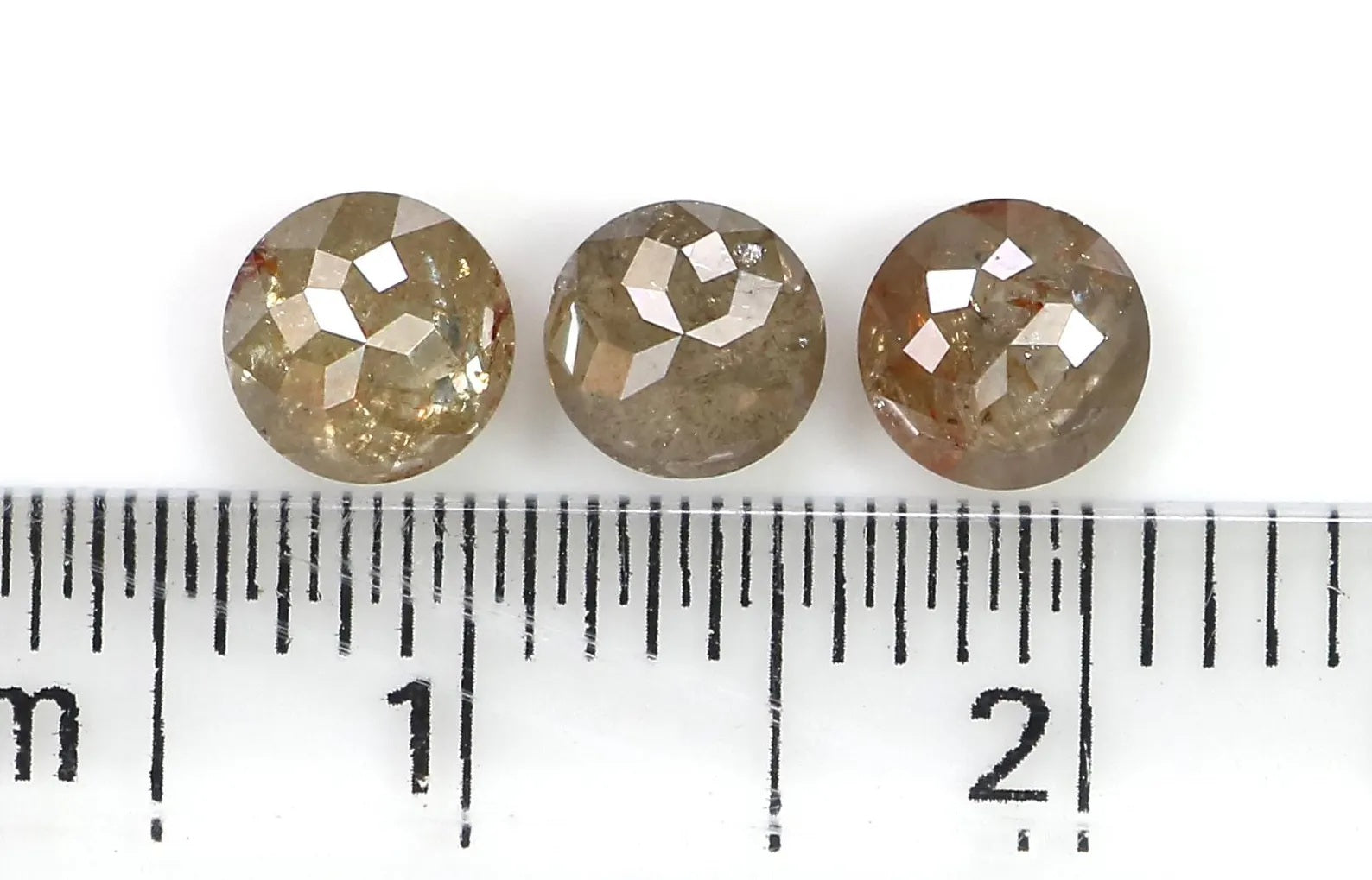 1.32 CT Natural Loose Round Shape Diamond Grey Color Round Diamond 4.50 MM Natural Loose Diamond Brown Color Round Rose Cut Diamond NQ459