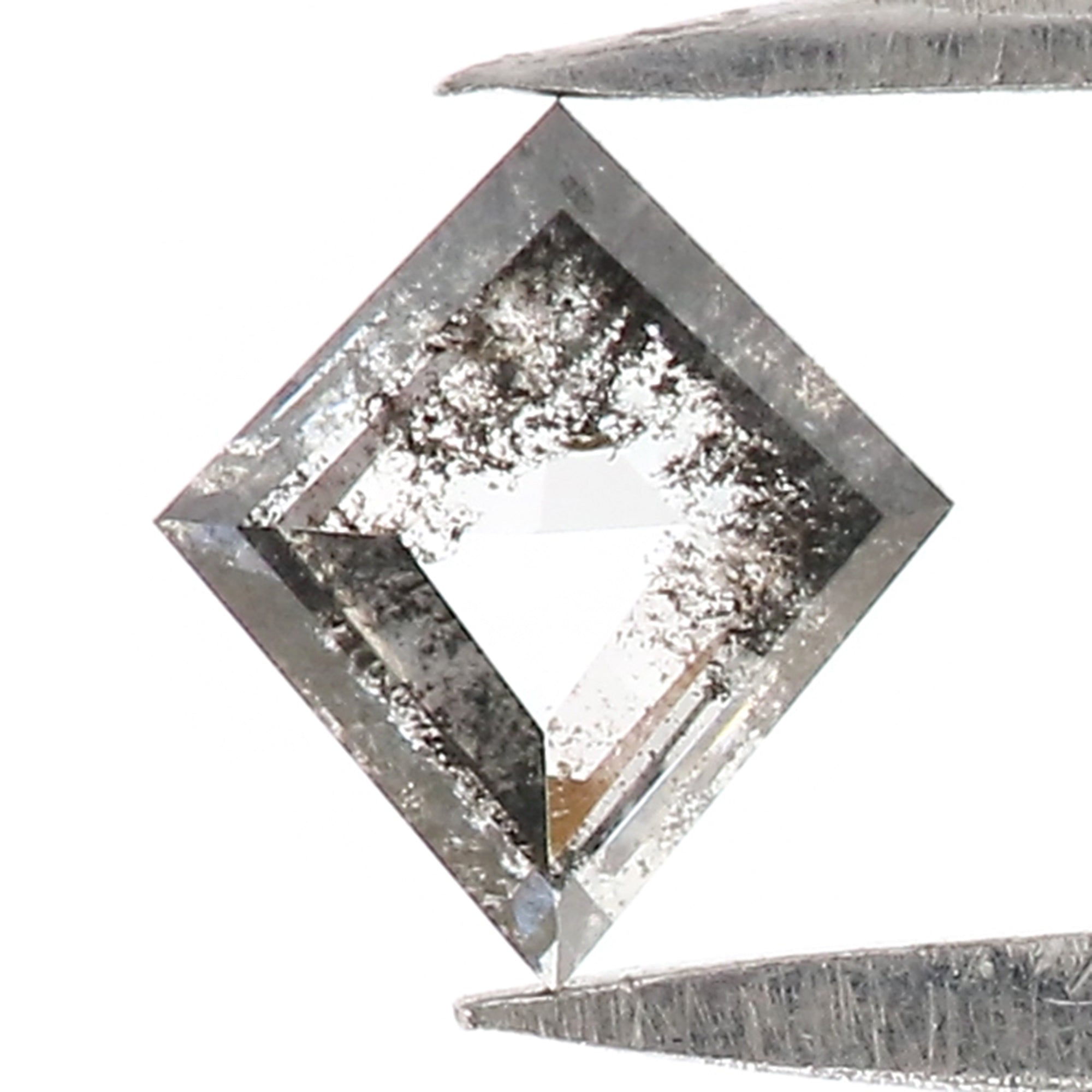 0.29 Ct Natural Loose Kite Shape Diamond Salt And Pepper Kite Diamond 6.00 MM Natural Diamond Black Grey Color Kite Rose Cut Diamond QLB3123