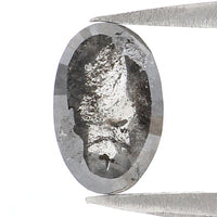 Natural Loose Oval Diamond, Salt And Pepper Oval Diamond, Natural Loose Diamond, Oval Rose Cut Diamond, 0.75 CT Oval Shape Diamond L2924