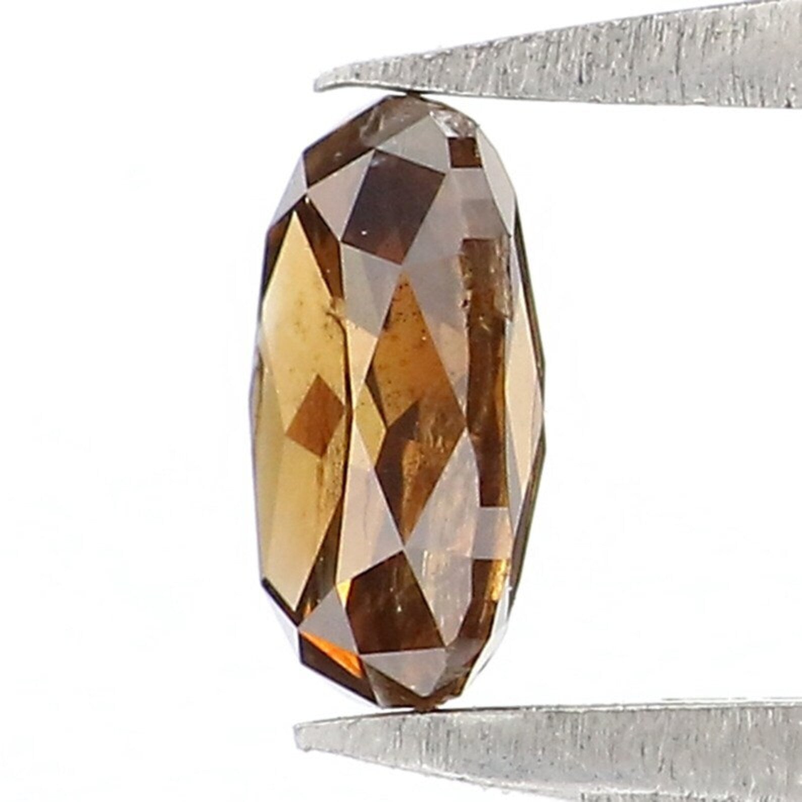 0.37 CT Natural Loose Oval Shape Diamond Brown Color Oval Cut Diamond 5.20 MM Natural Loose Diamond Brown Color Oval Rose Cut Diamond NQ7069