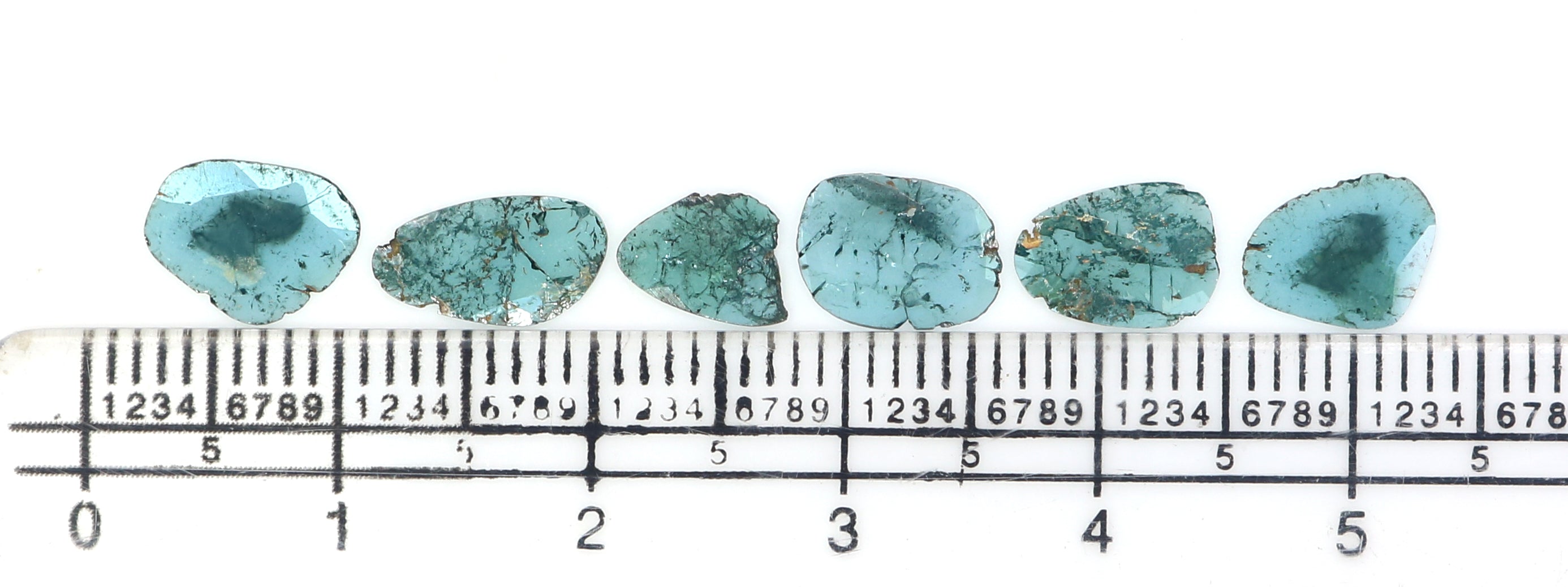 1.36 CT Natural Loose Slice Shape Diamond Blue Color Slice Cut Diamond 8.10 MM Natural Loose Blue Color Slice Irregular Cut Diamond KQ2685