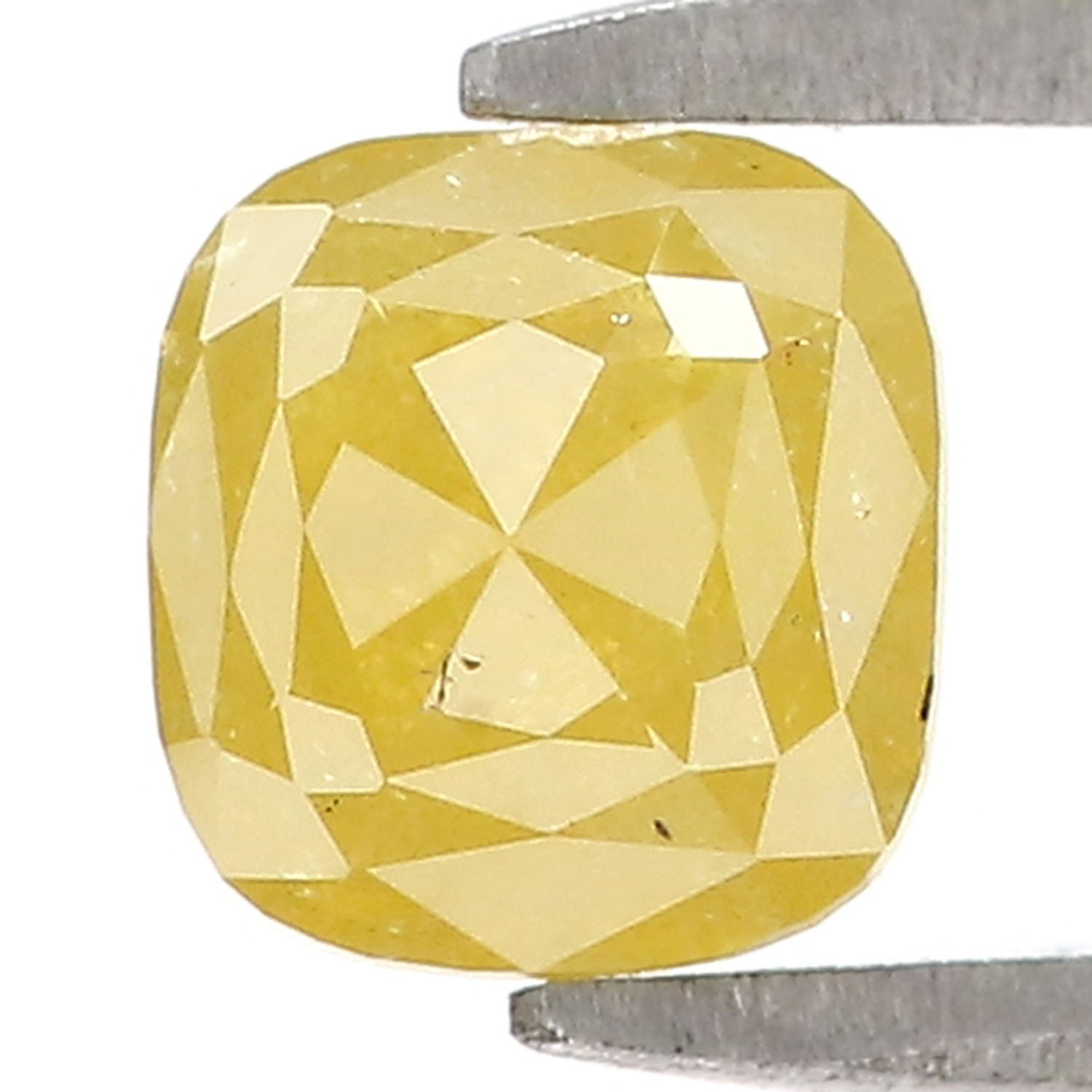 1.35 CT Natural Loose Cushion Shape Diamond Yellow Color Cushion Cut Diamond 5.95 MM Natural Yellow Color Cushion Rose Cut Diamond LQ2146