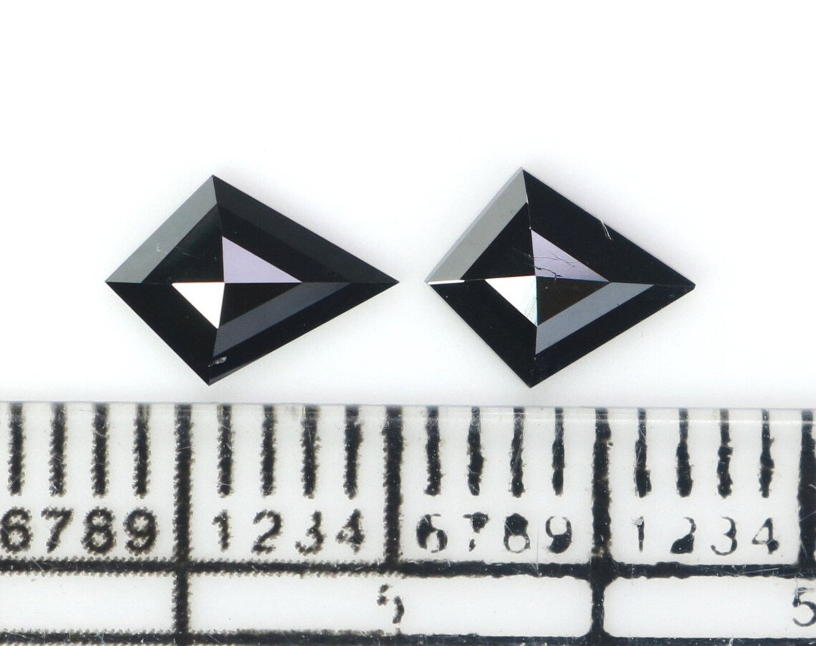 0.64 CT Natural Loose Kite Shape Pair Diamond Black Color Kite Cut Diamond 7.15 MM Natural Loose Diamond Kite Shape Rose Cut Diamond NQ2291