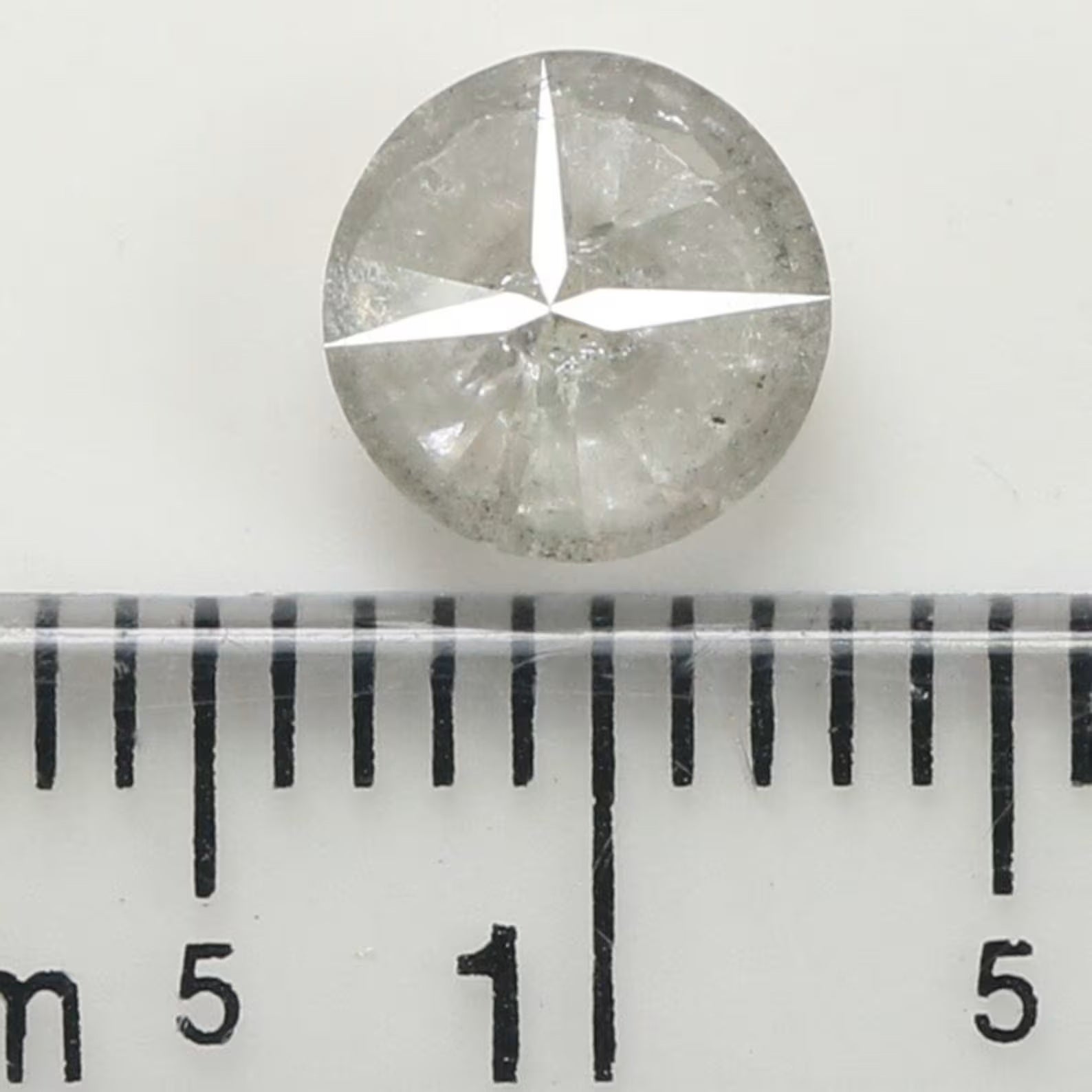 0.98 CT Natural Loose Round Shape Diamond White Milky Grey Color Round Cut Diamond 6.40 MM Natural Loose Round Brilliant Cut Diamond QN9104