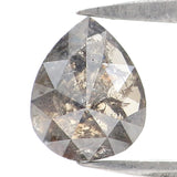 Natural Loose Pear Diamond, Salt And Pepper Pear Diamond, Natural Loose Diamond, Pear Rose Cut Diamond, 0.81 CT Pear Shape Diamond KDL2839