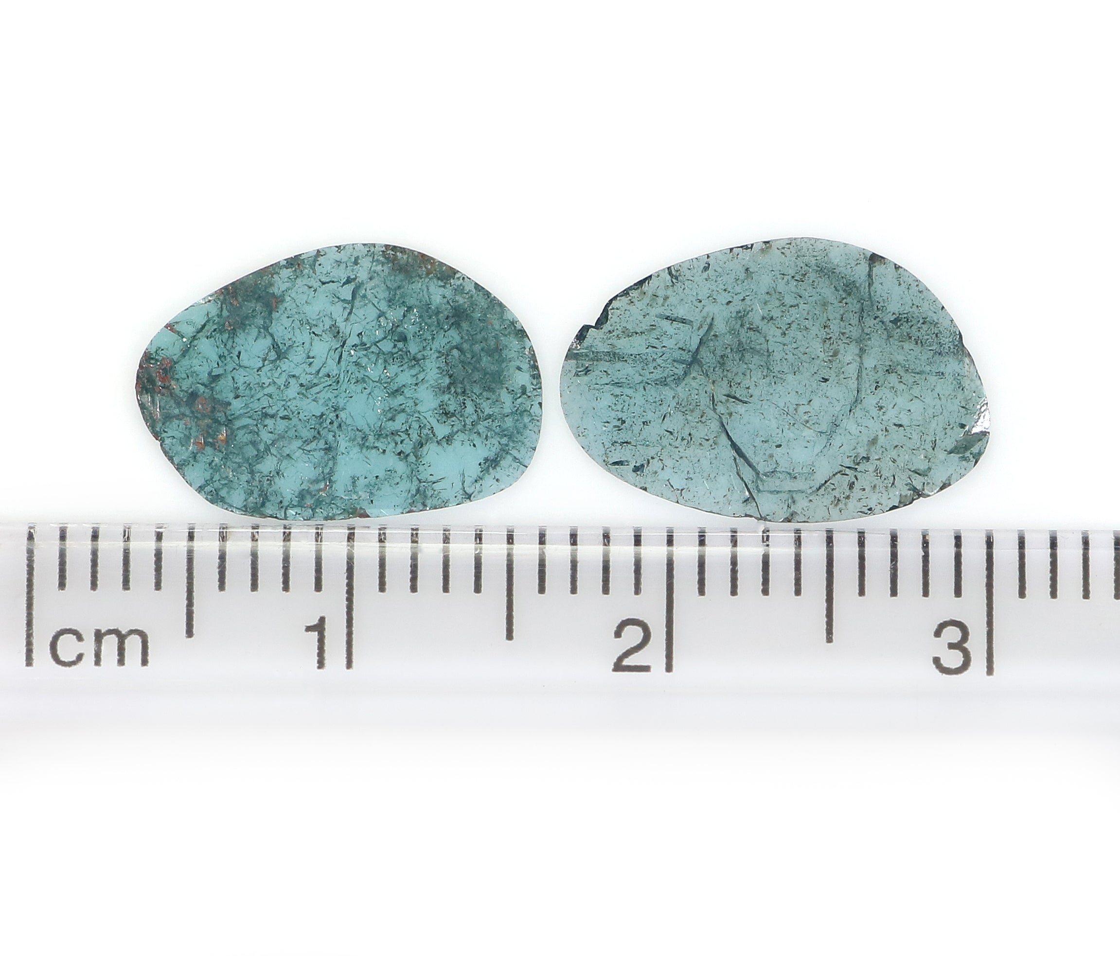 1.12 CT Natural Loose Slice Shape Diamond Blue Color Slice Cut Diamond 12.60 MM Natural Loose Blue Color Slice Irregular Cut Diamond LQ725