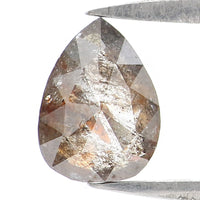 Natural Loose Pear Diamond, Salt And Pepper Pear Diamond, Natural Loose Diamond, Pear Rose Cut Diamond, 0.69 CT Pear Shape Diamond KR2677