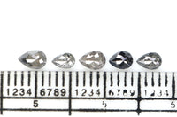 Natural Loose Pear Diamond, Salt And Pepper Pear Diamond, Natural Loose Diamond, Pear Rose Cut Diamond, 0.56 CT Pear Cut Diamond KR2665