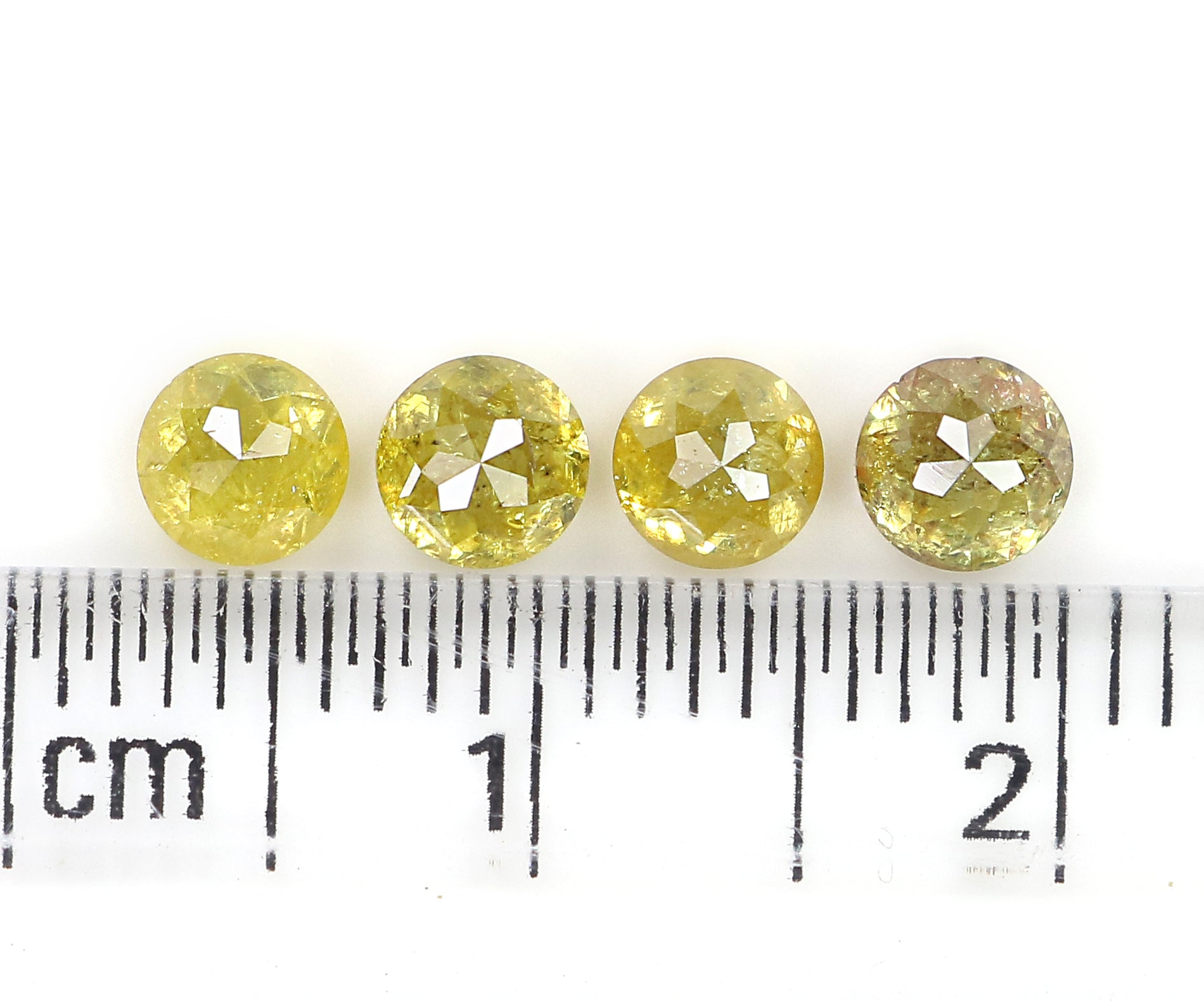 1.43 CT Natural Loose Round Rose Cut Diamond Yellow Color Round Shape Diamond 4.00 MM Natural Yellow Color Round Rose Cut Diamond LQ1050