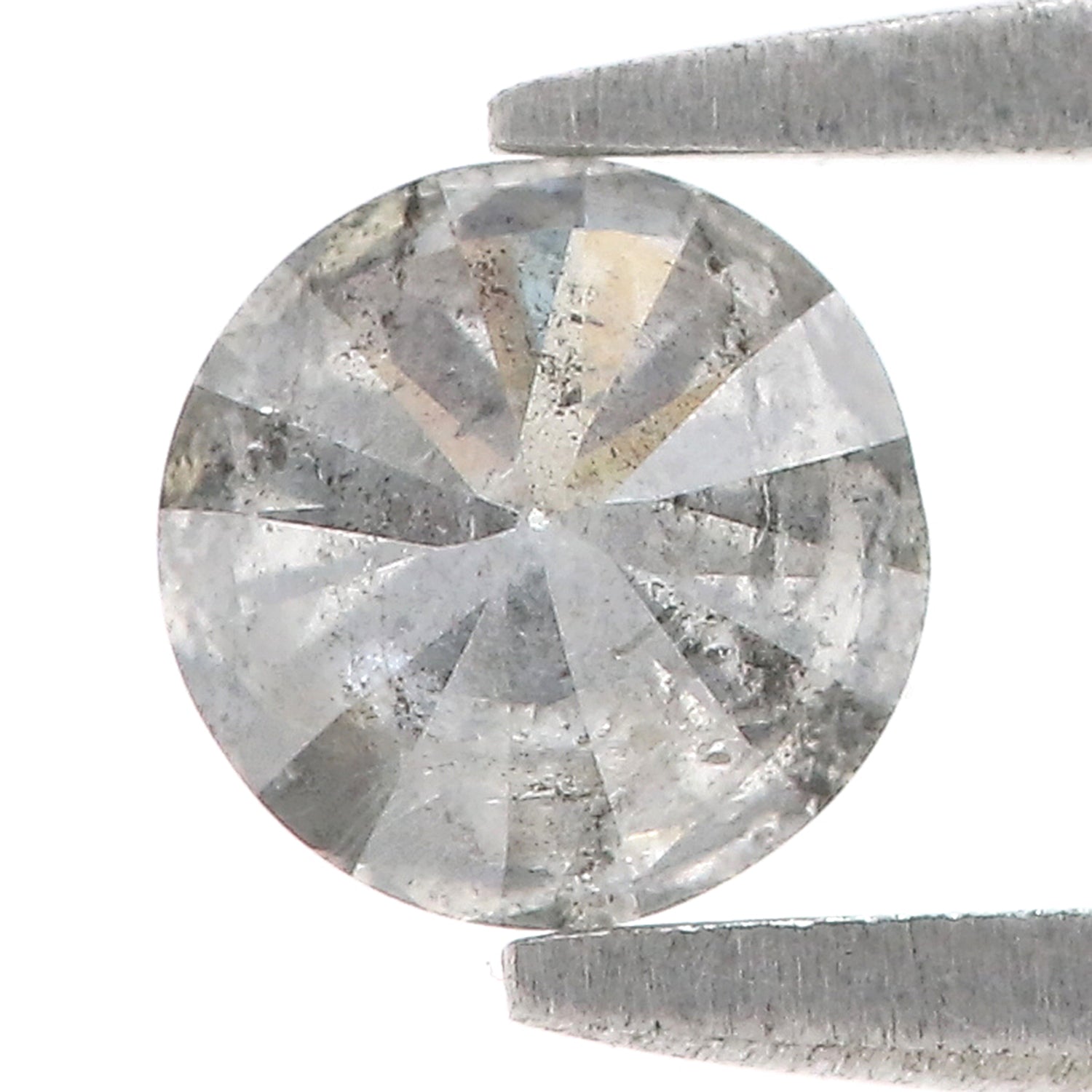 0.45 CT Natural Loose Round Shape Diamond Salt And Pepper Round Diamond 4.90 MM Natural Black Gray Color Round Brilliant Cut Diamond LQ036