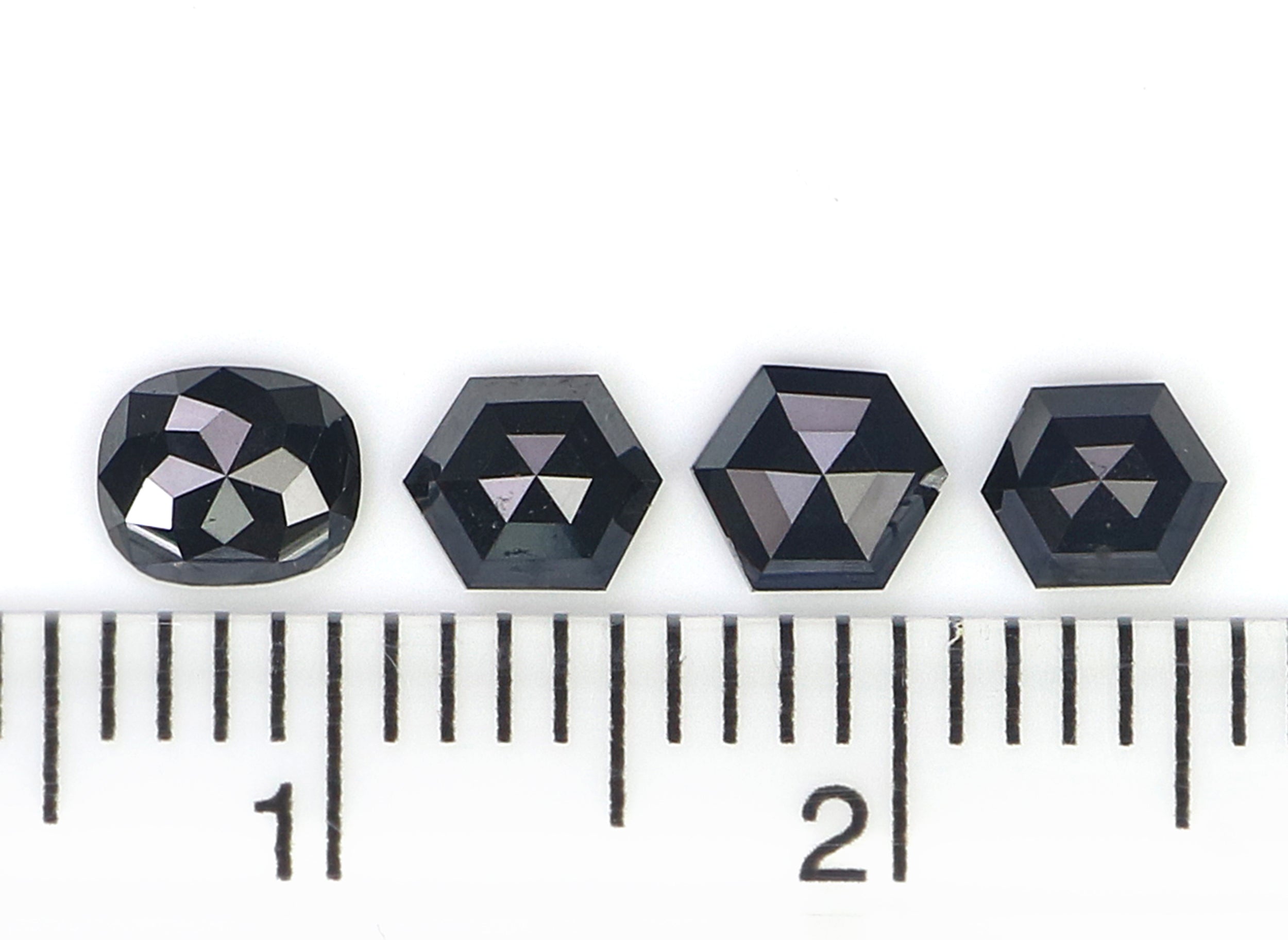 1.02 CT Natural Loose Mix Shape Diamond Black Color Mix Shape Diamond 4.70 MM Natural Loose Black Color Mix Shape Rose Cut Diamond L2688