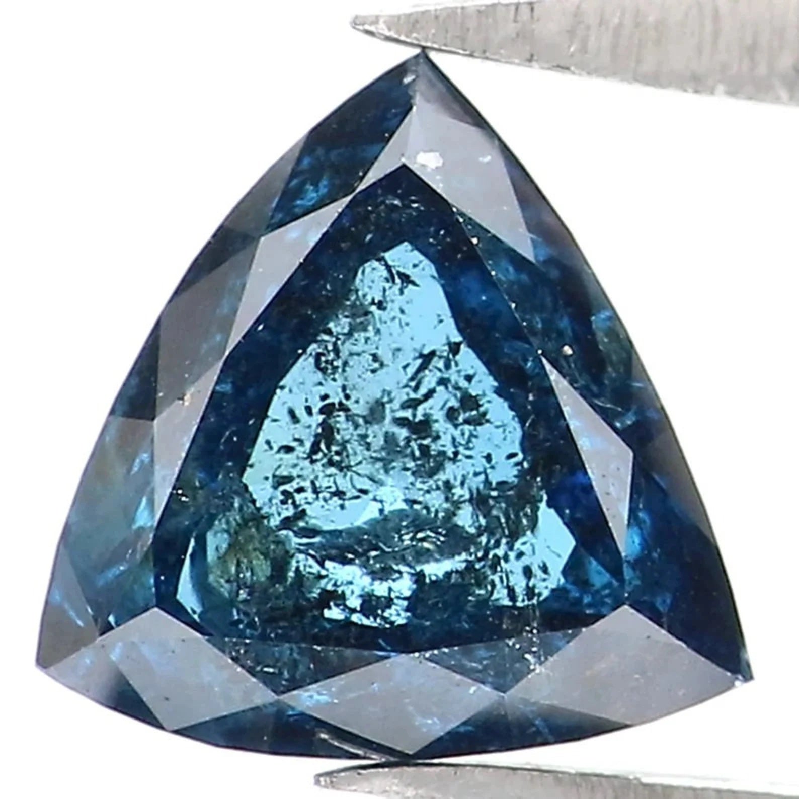 1.02 CT Natural Loose Triangle Shape Diamond Blue Color Triangle Cut Diamond 6.50 MM Natural Loose Triangle Shape Rose Cut Diamond QN9474