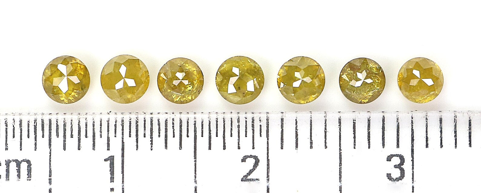 1.37 CT Natural Loose Round Rose Cut Diamond Yellow Color Round Shape Diamond 3.40 MM Natural Yellow Color Round Rose Cut Diamond NQ2574