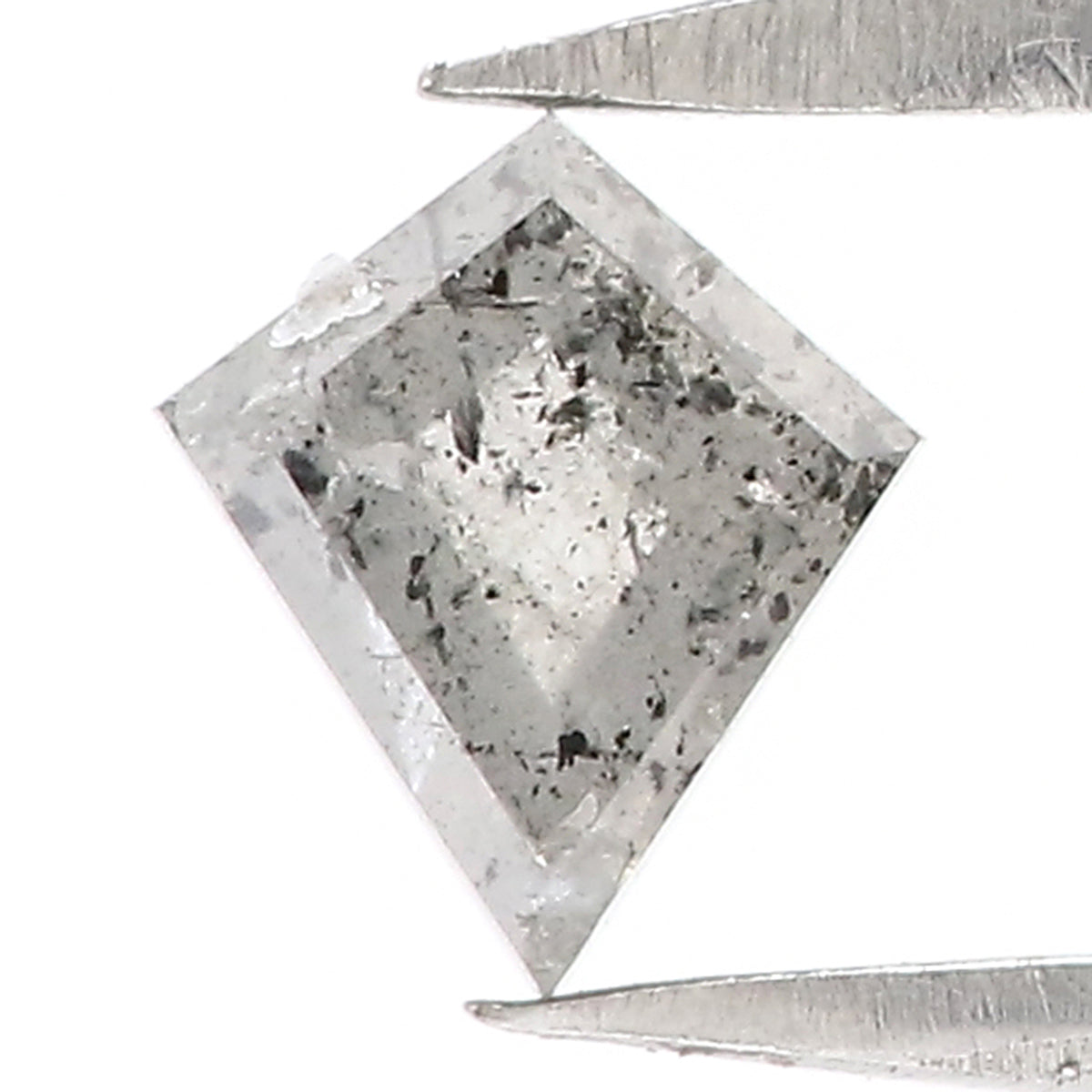 0.46 Ct Natural Loose Kite Shape Diamond Salt And Pepper Kite Diamond 5.85 MM Natural Loose Diamond Black Gary Kite Rose Cut  Diamond QL3122