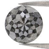 Natural Loose Round Rose Cut Diamond, Salt And Pepper Round Diamond, Natural Loose Diamond, Rose Cut Diamond, 2.49 CT Round Shape KDL202