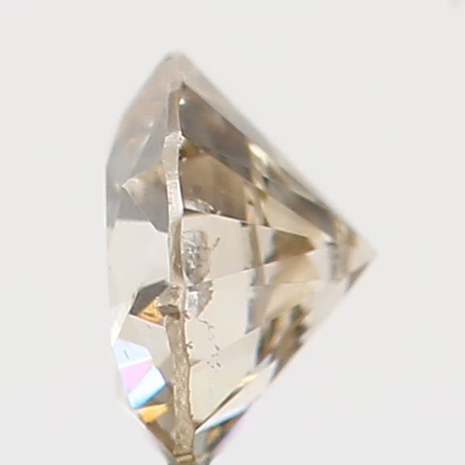 0.09 Ct Natural Loose Diamond Round Brown Color I1 Clarity 2.80 MM N7362