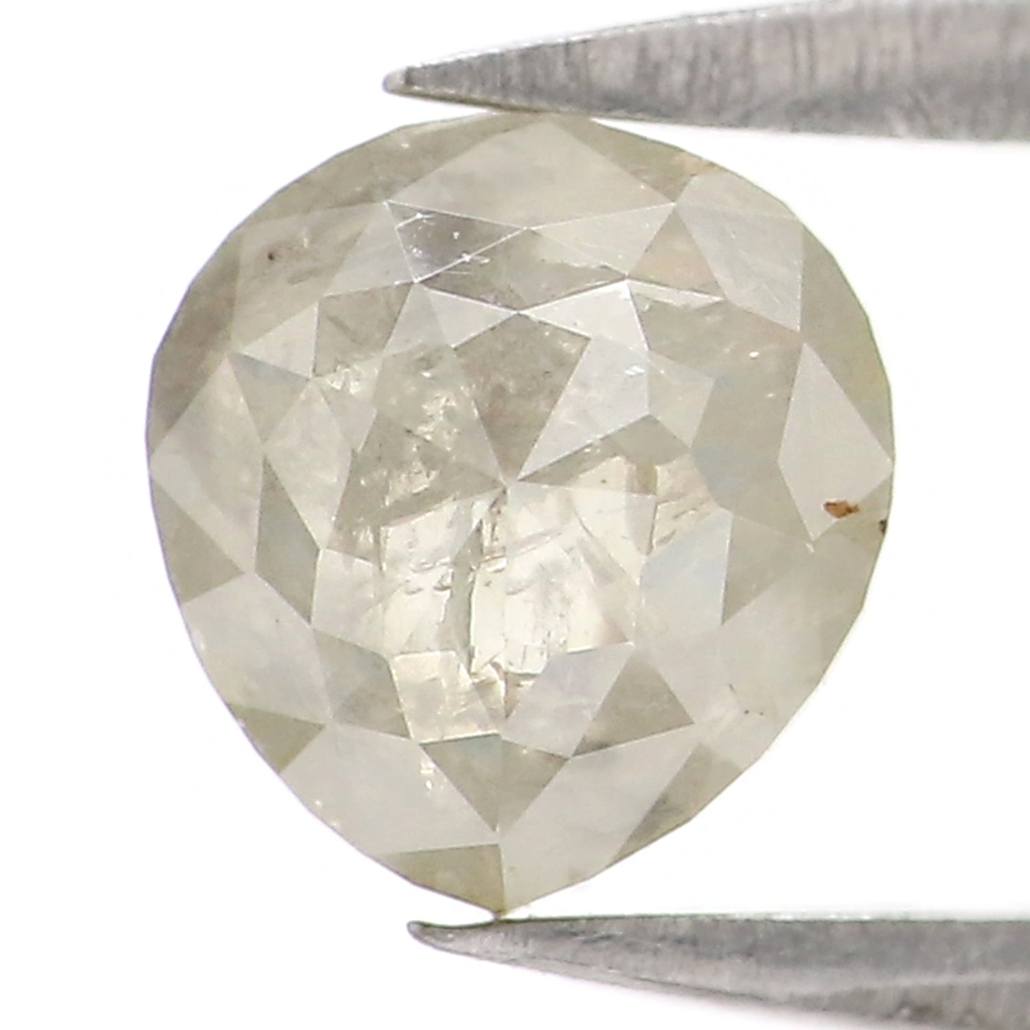1.04 CT Natural Loose Heart Shape Diamond Grey Color Heart Cut Diamond 6.10 MM Natural Loose Grey Diamond Heart Rose Cut Diamond LQ2858