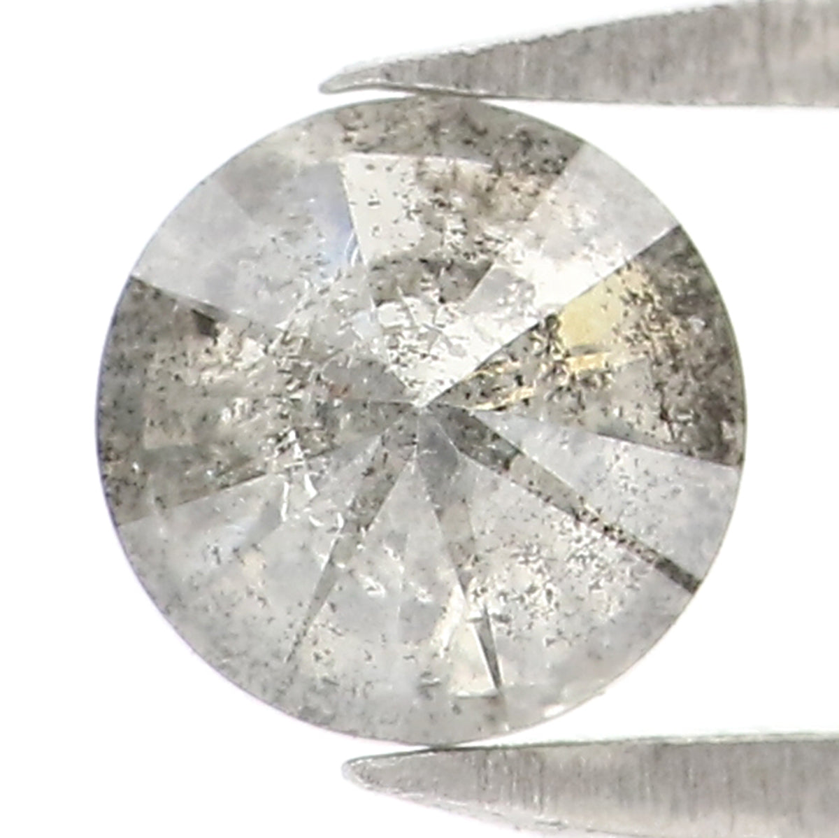 Natural Loose Round Diamond, Salt And Pepper Round Diamond, Natural Loose Diamond, Round Brilliant Cut Diamond, 0.42 CT Round Shape L2804