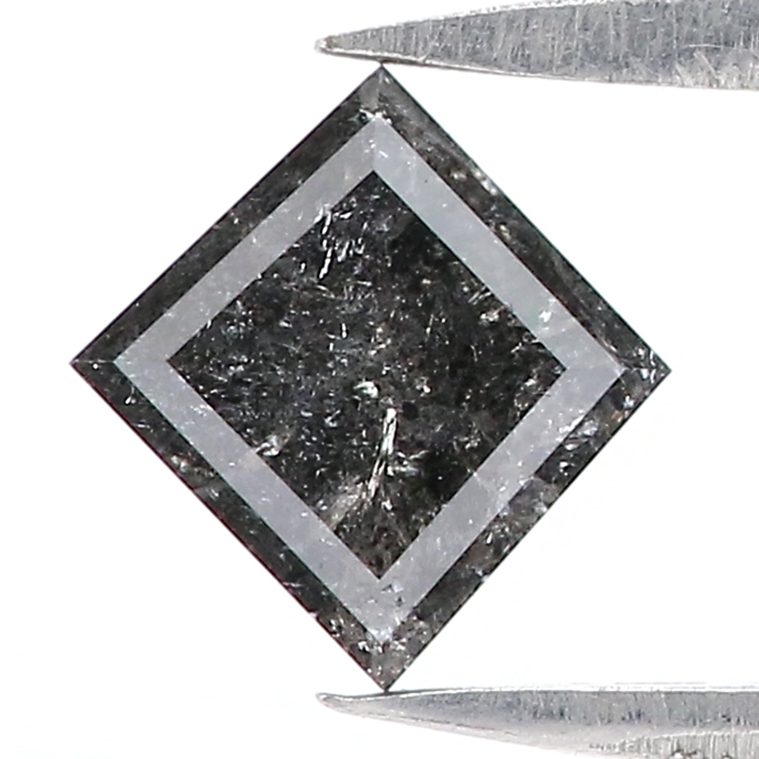 0.60 CT Natural Loose Kite Shape Diamond Salt And Pepper Kite Shape Diamond 6.80 MM Natural Black Grey Color Kite Rose Cut Diamond QL159