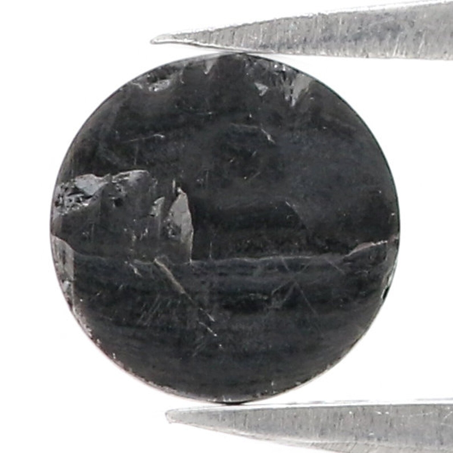 0.74 Ct Natural Loose Round Shape Diamond Black Color Round Cut Diamond 6.15 MM Natural Diamond Black Color Round Rose Cut Diamond QN2508